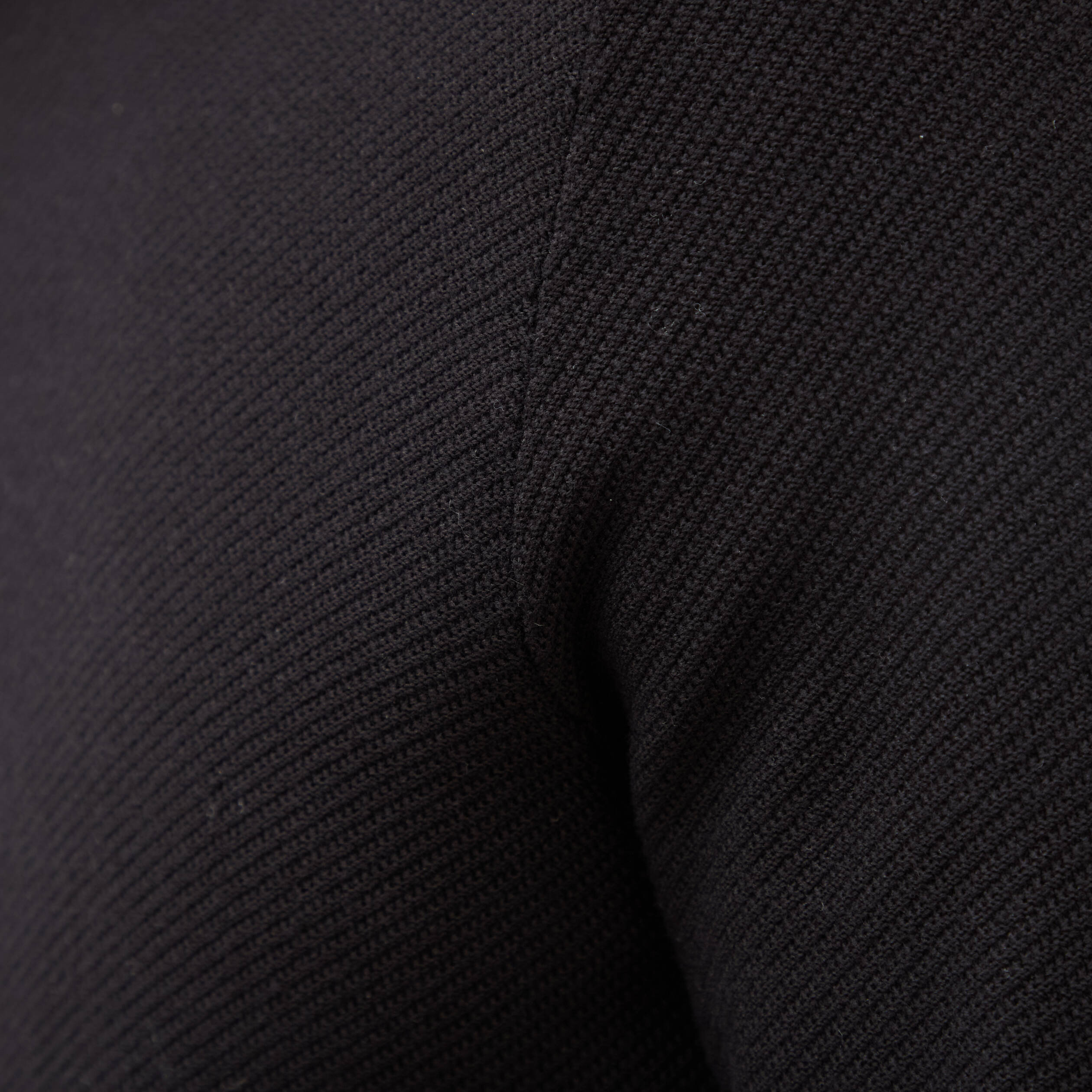 Pull fin col montant manches longues noir homme
