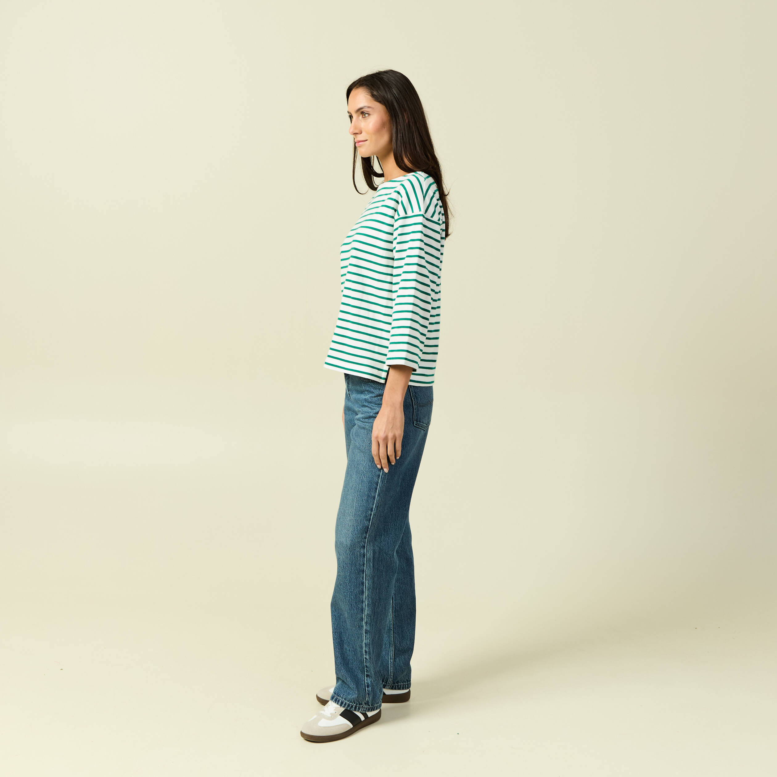 Stradivarius - T-shirt oversize rayé - Vert Stradivarius - T-shirt oversize rayé - Vert