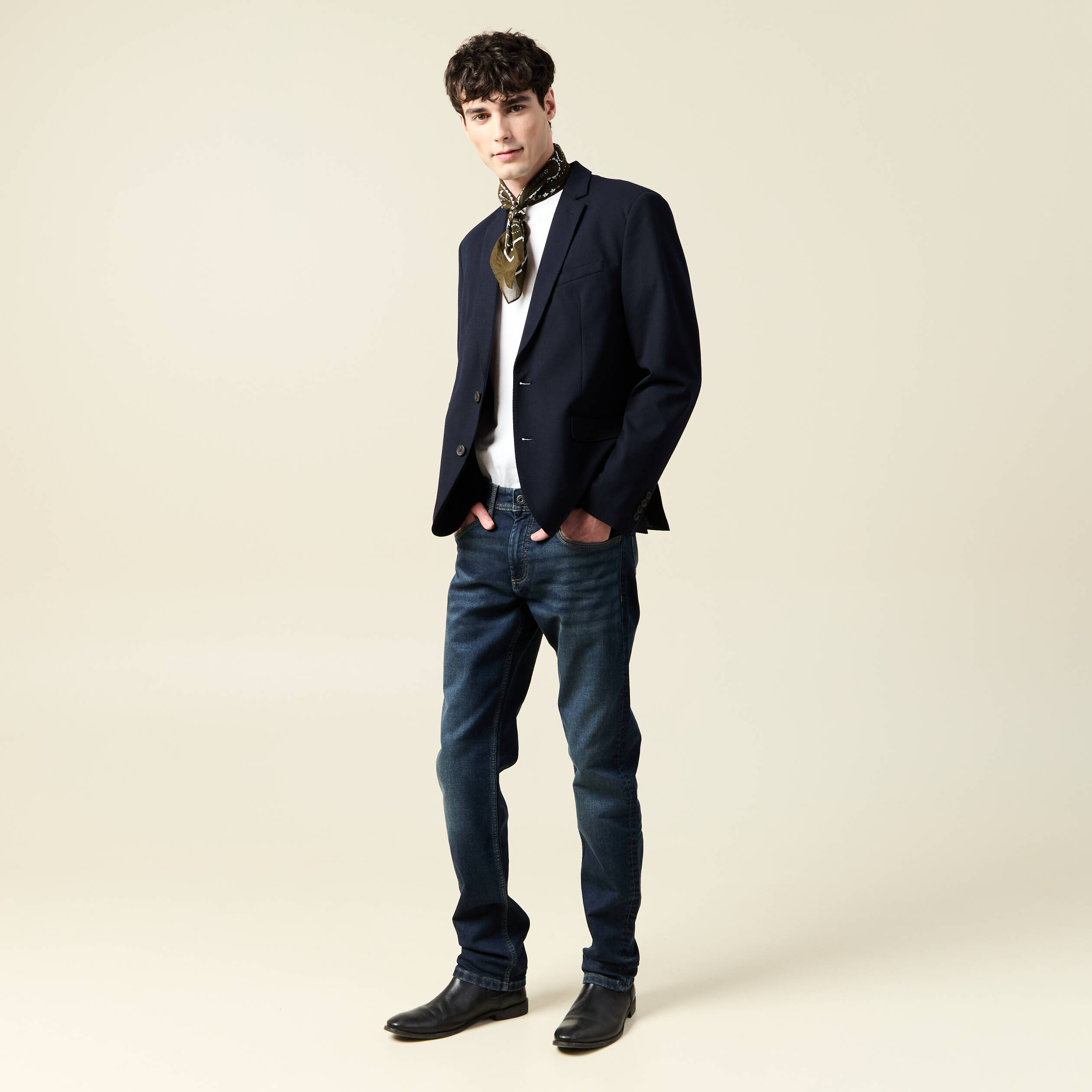 Jeans straight denim dirty homme