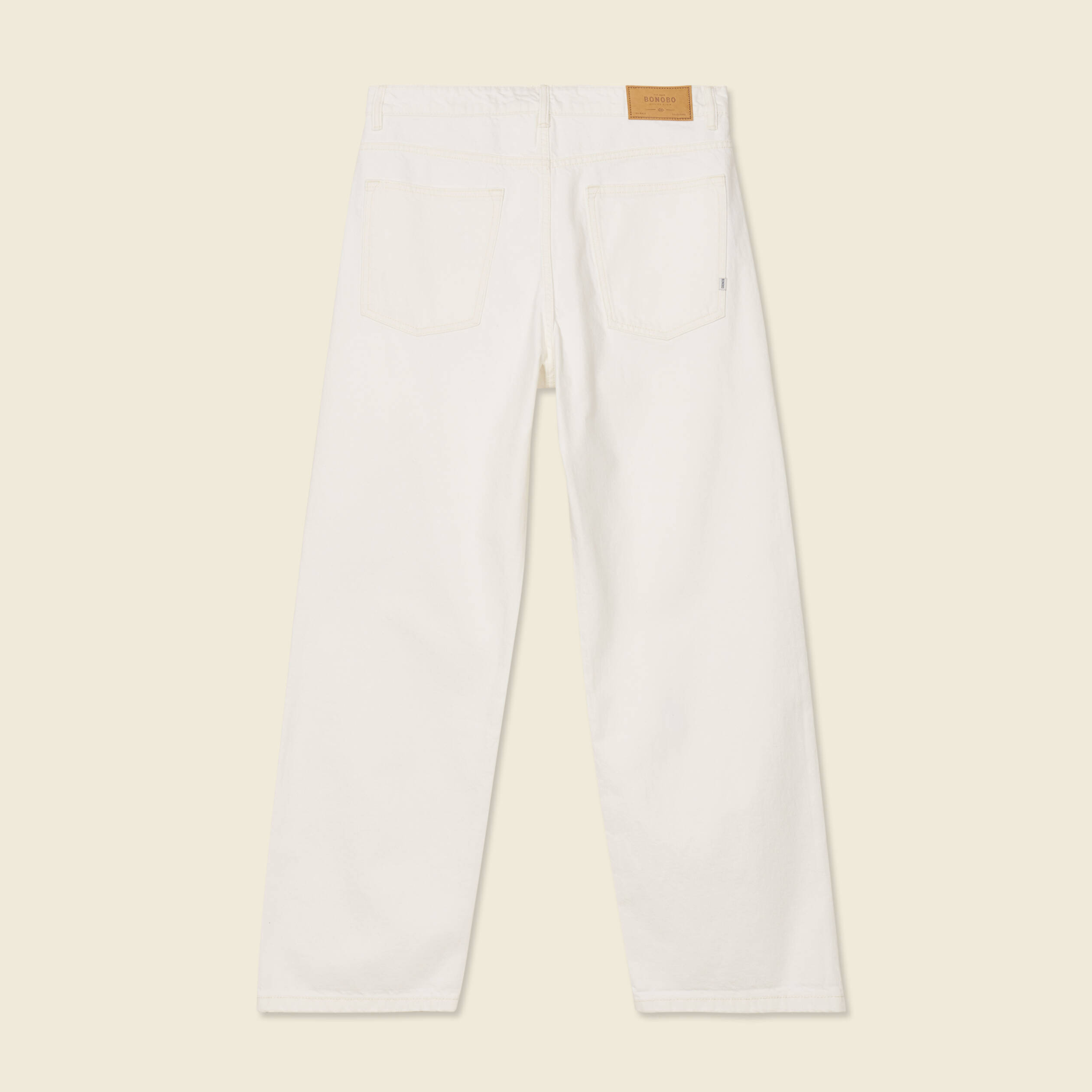 jeans loose 5 poches denim blanc homme Jeans loose 5 poches denim blanc homme