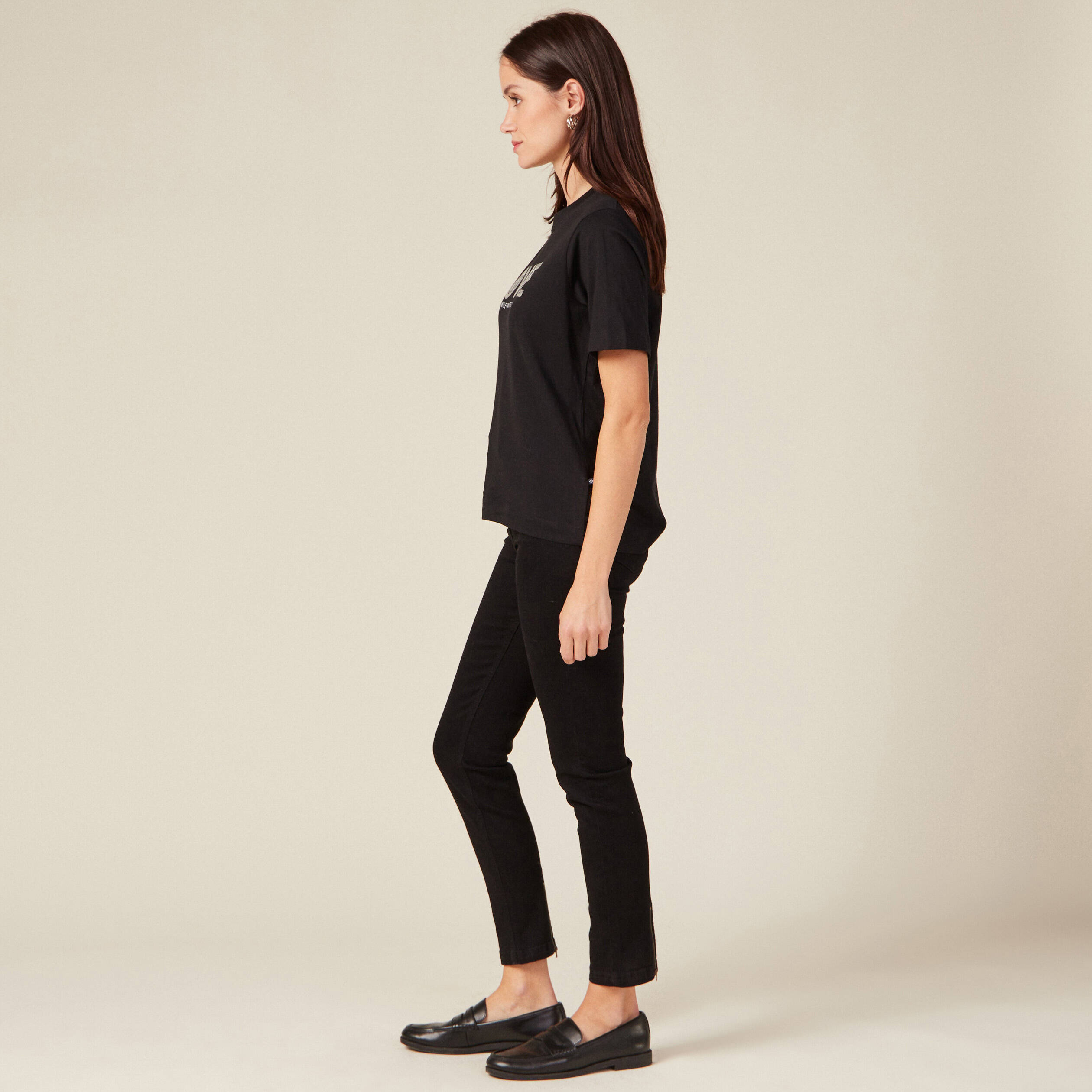 t shirt smileyworld noir femme T-shirt SmileyWorld noir femme