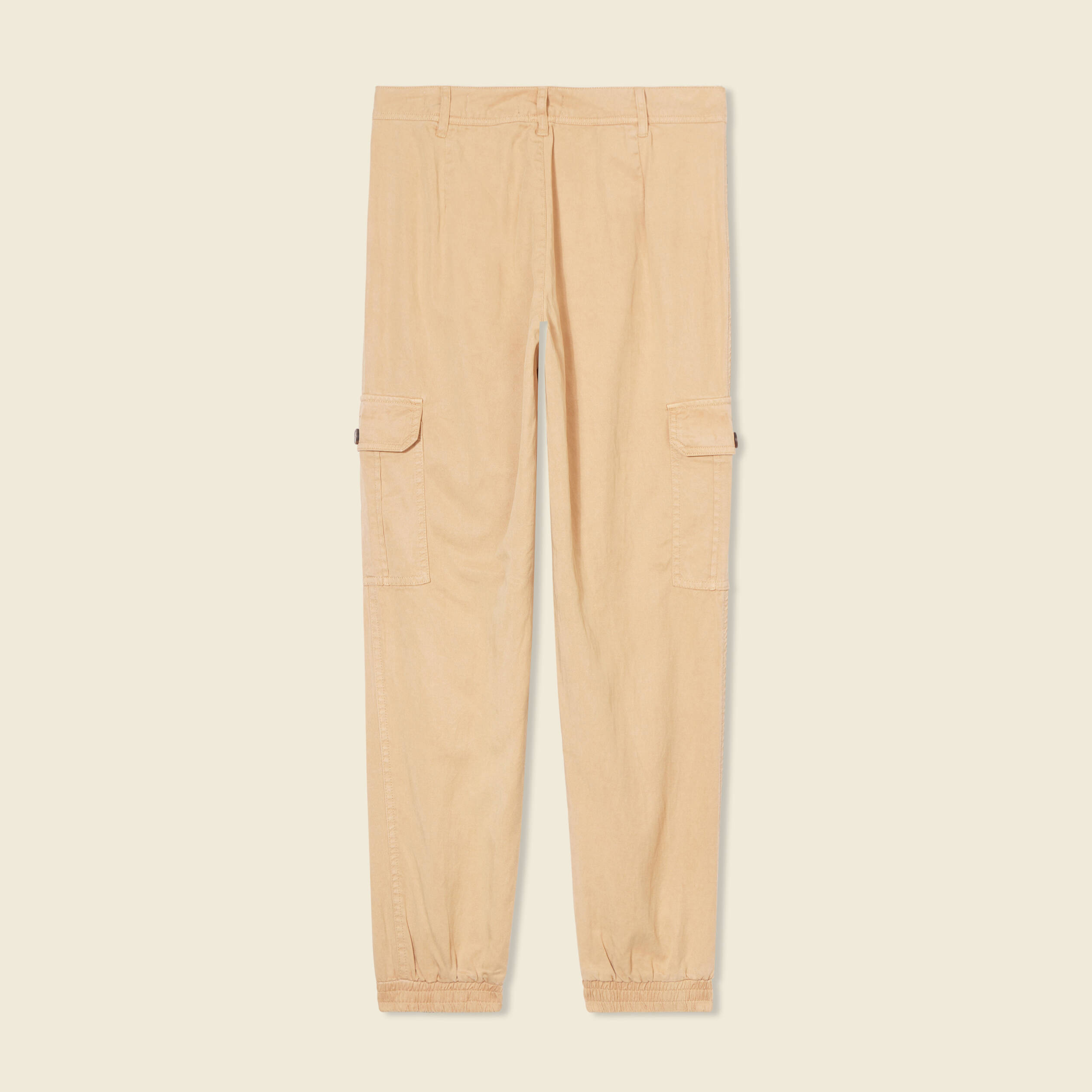 pantalon eco responsable beige femme Pantalon éco-responsable beige femme
