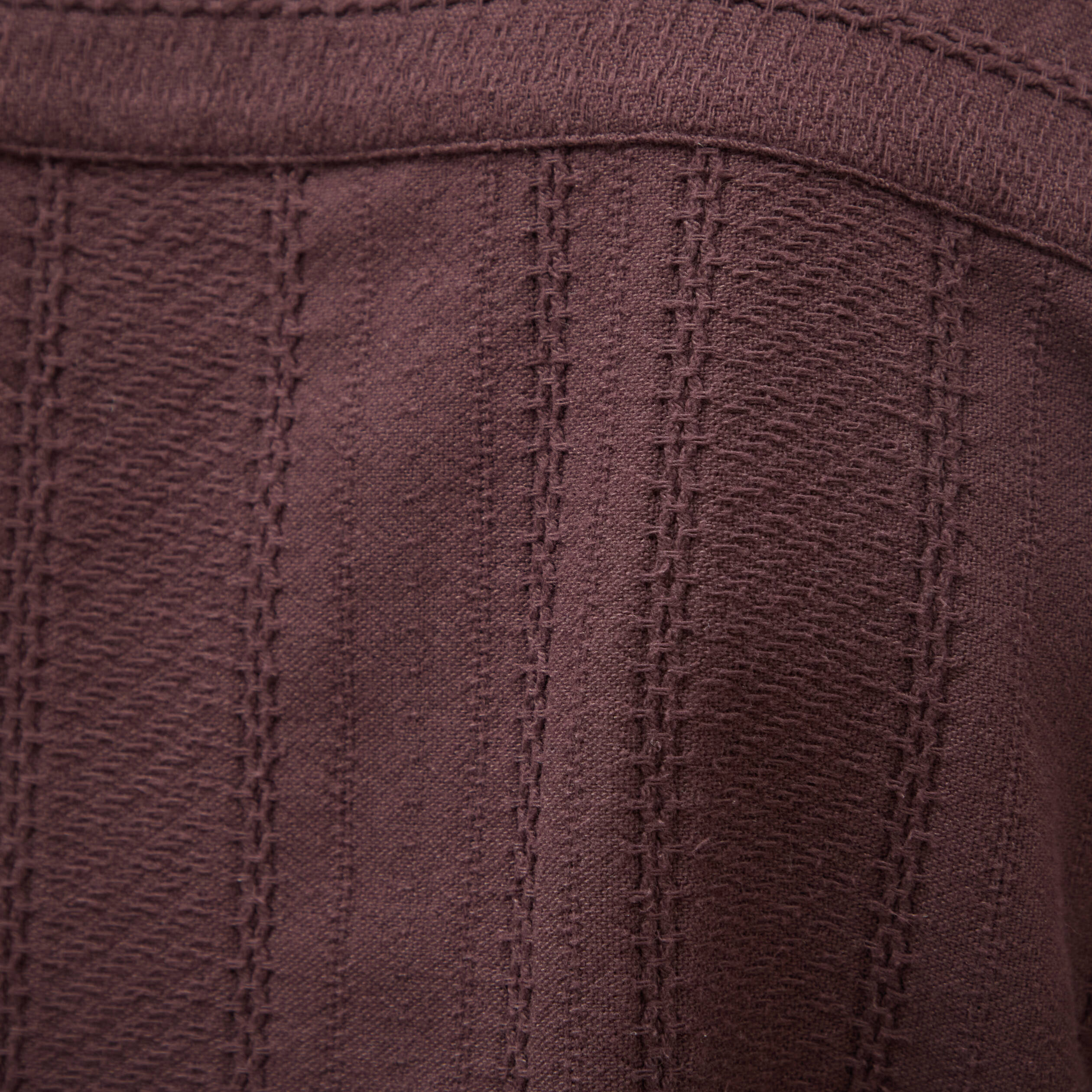 Chemise boyfriend manches courtes marron fonc&eacute; homme