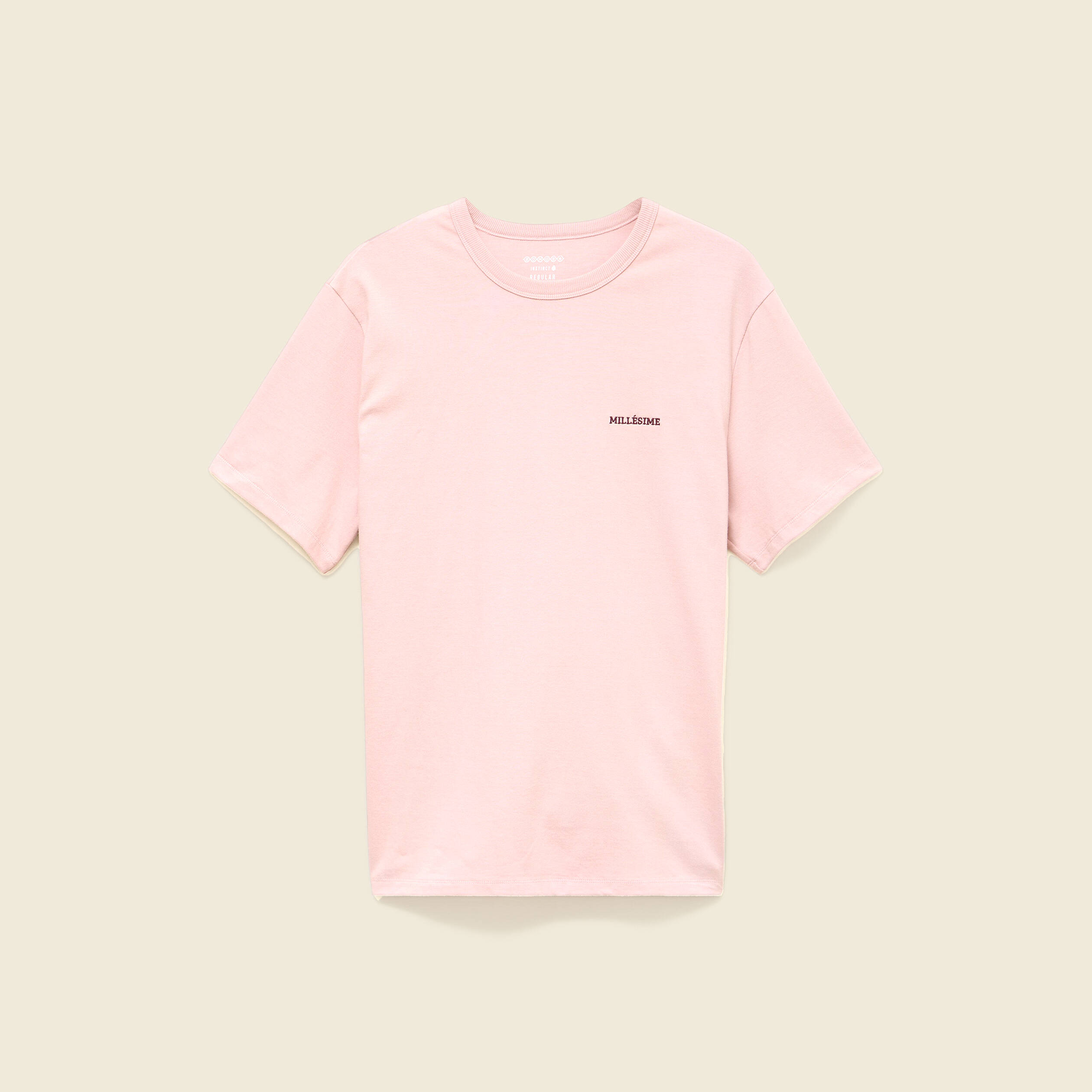 T-Shirt col rond - Rose en coton | 3 Suisses