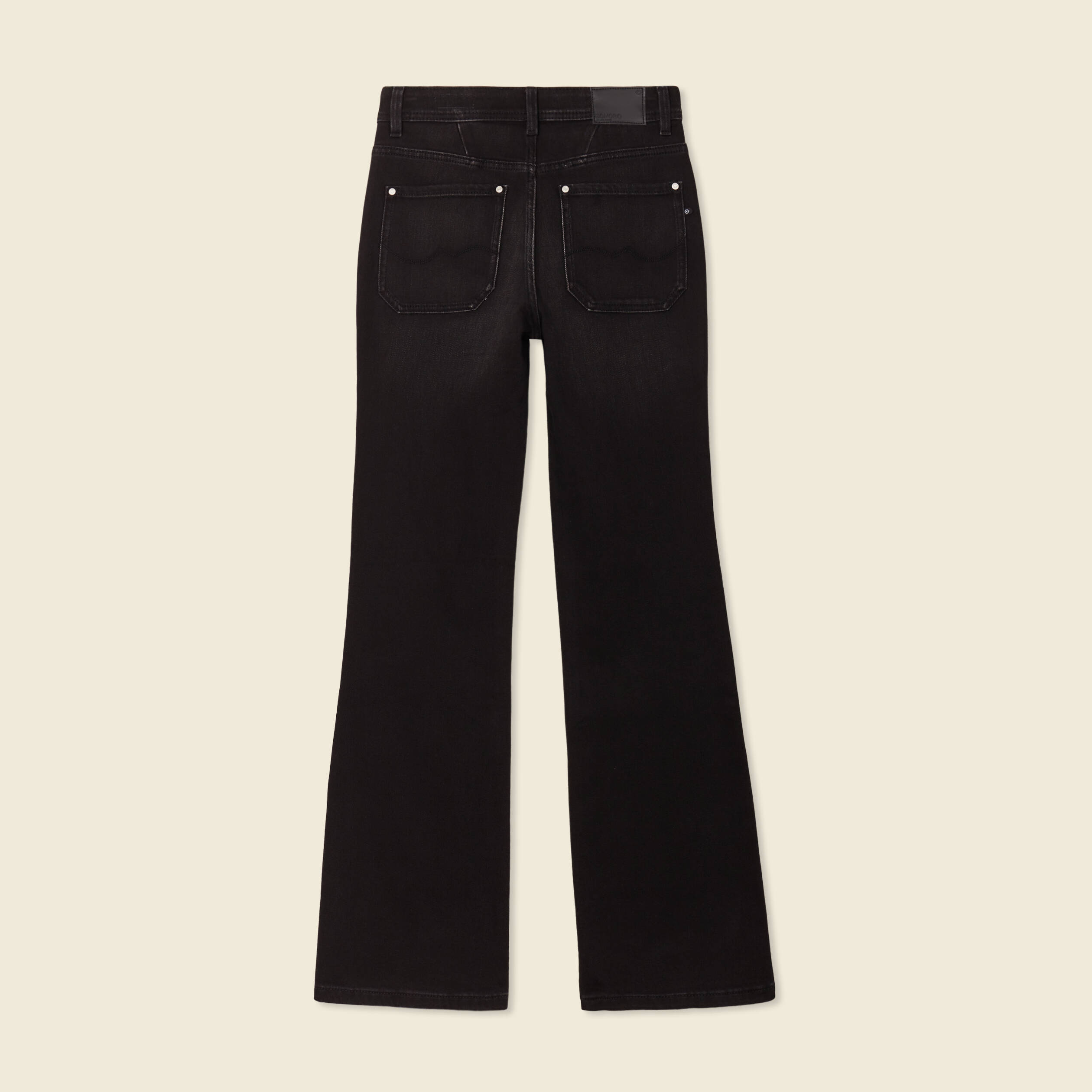 jeans flare taille haute denim noir femme Jeans flare taille haute denim noir femme
