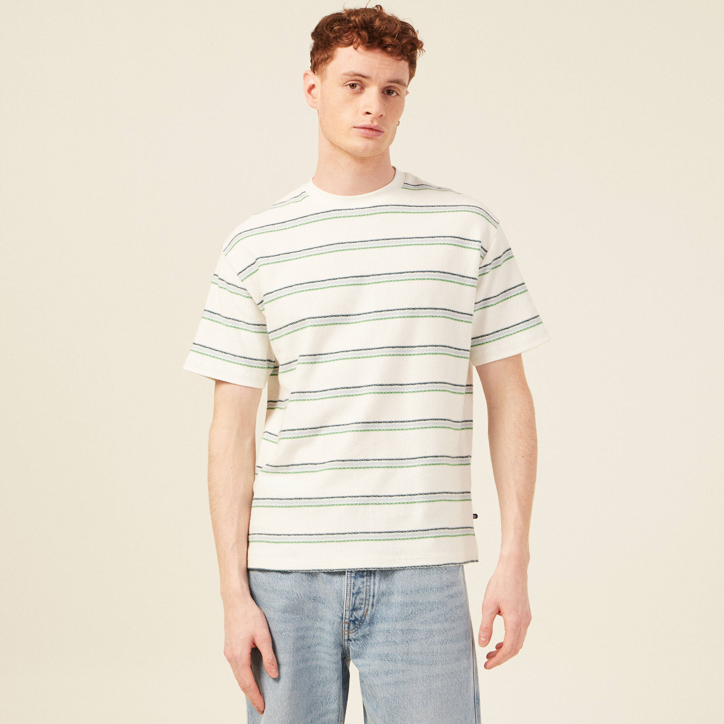 t shirt manches courtes ecru homme T-shirt manches courtes ecru homme