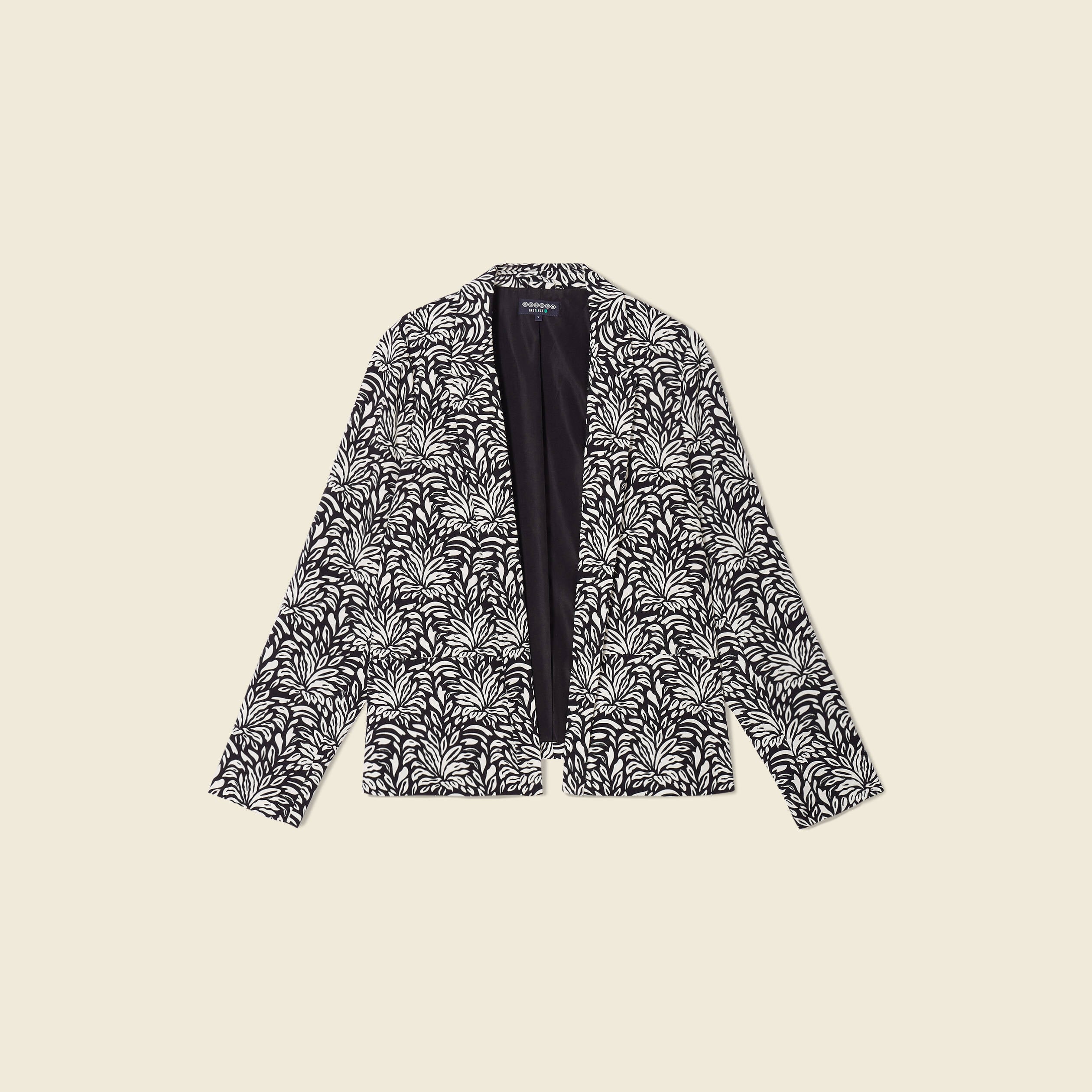 Veste esprit blazer droite noir femme