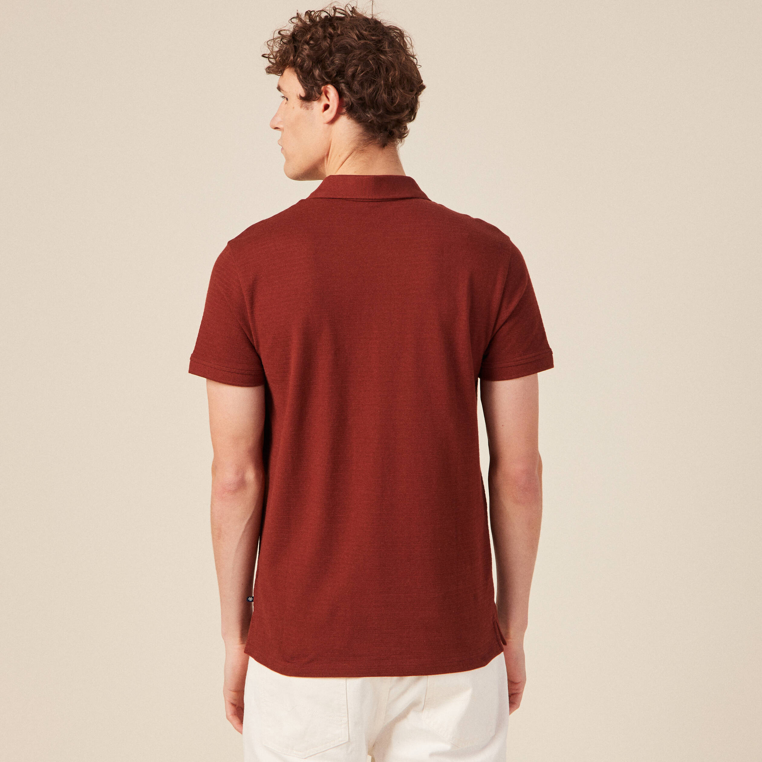 polo eco responsable marron cognac homme Polo éco-responsable marron cognac homme
