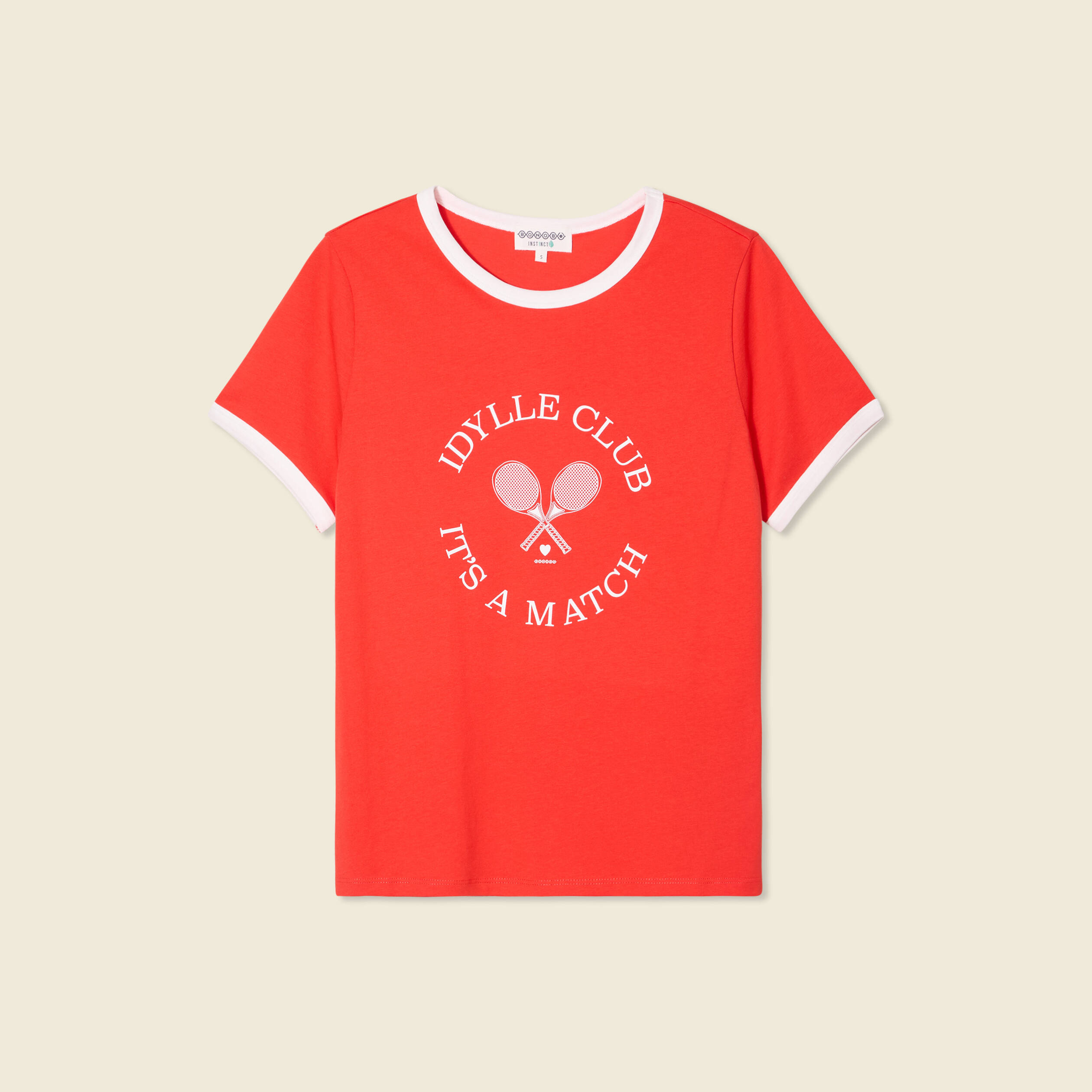 T-shirt manches courtes rouge femme