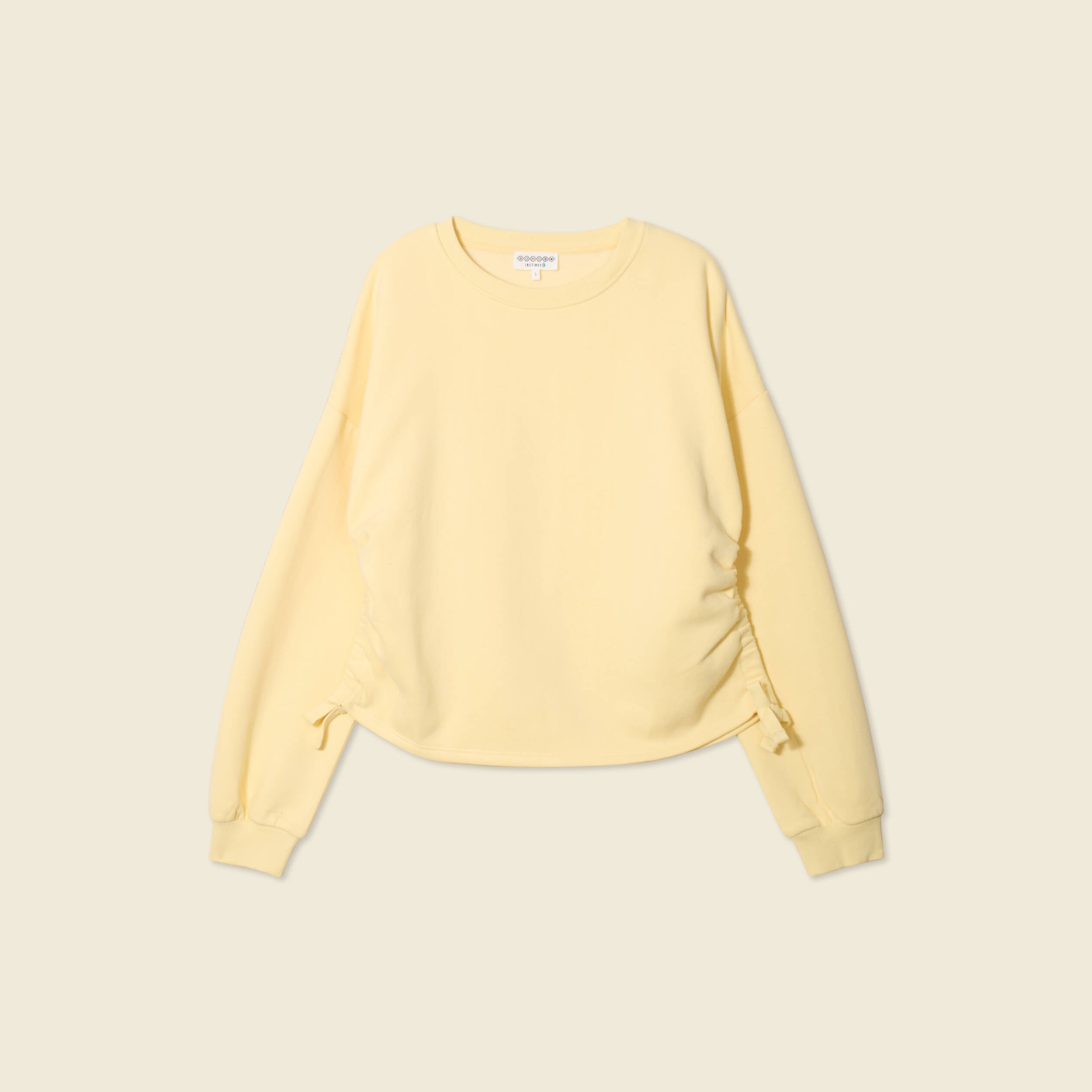 Sweat manches longues jaune clair femme