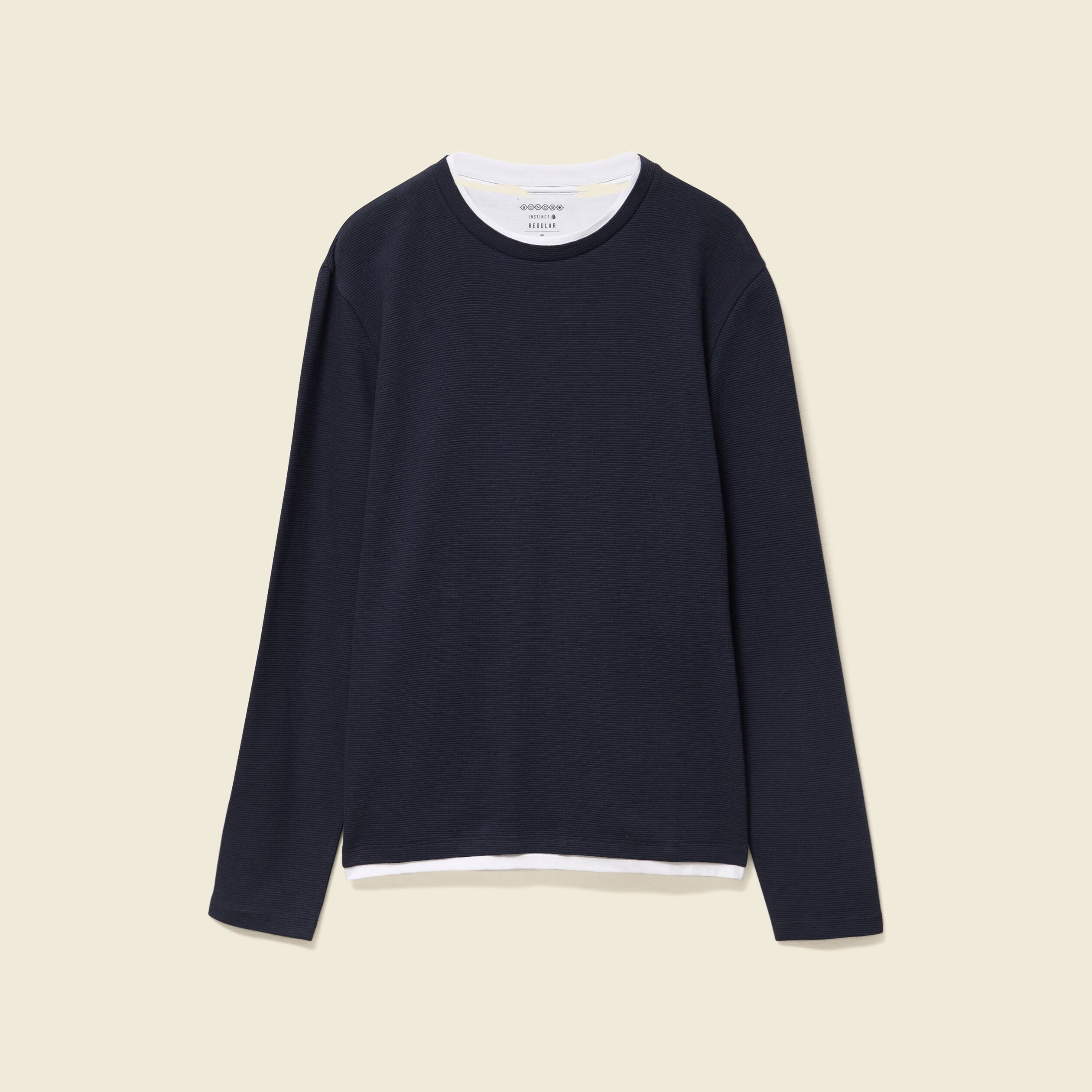 T-shirt manches longues bleu marine homme