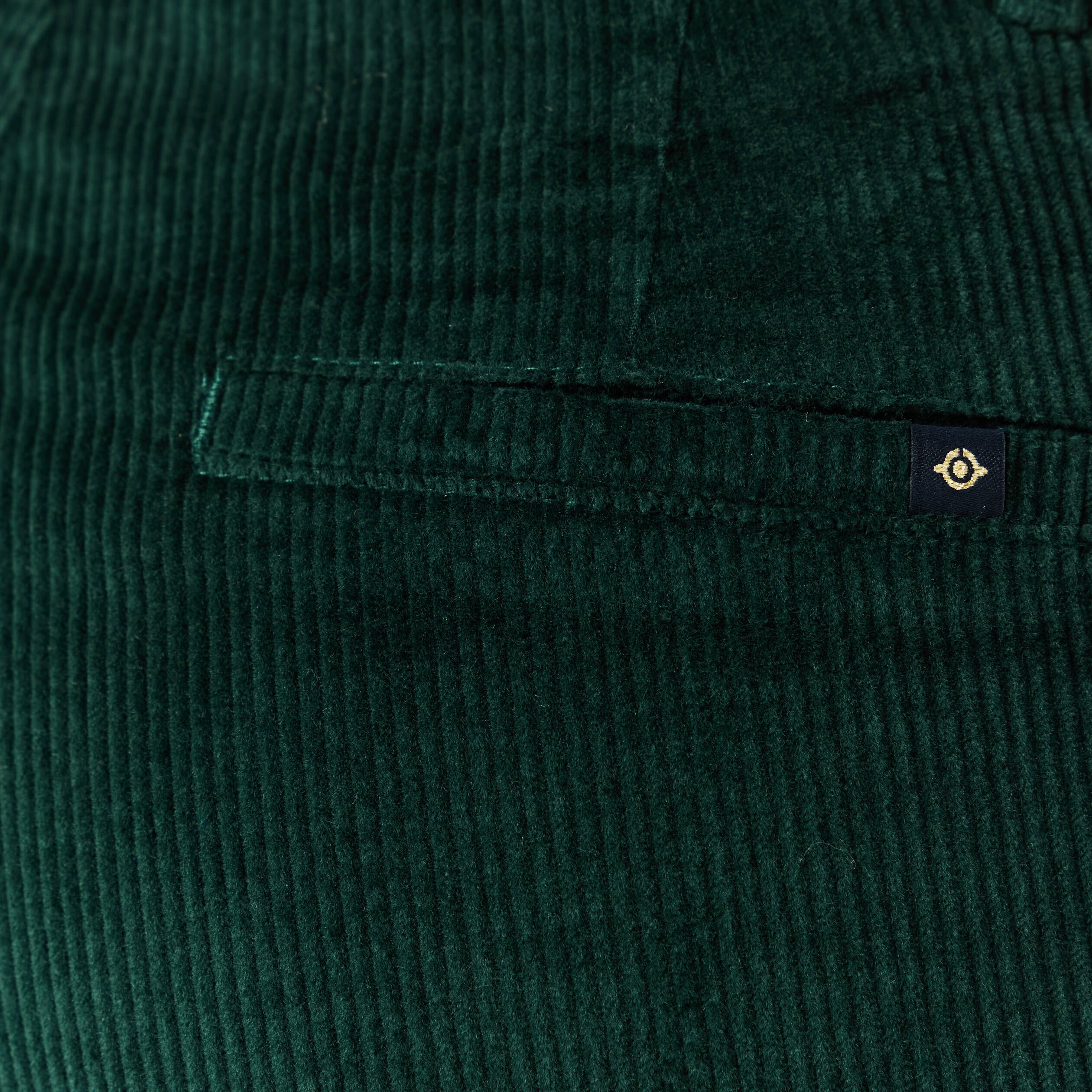 Pantalon large 7/8&egrave;me taille haute vert fonc&eacute; femme