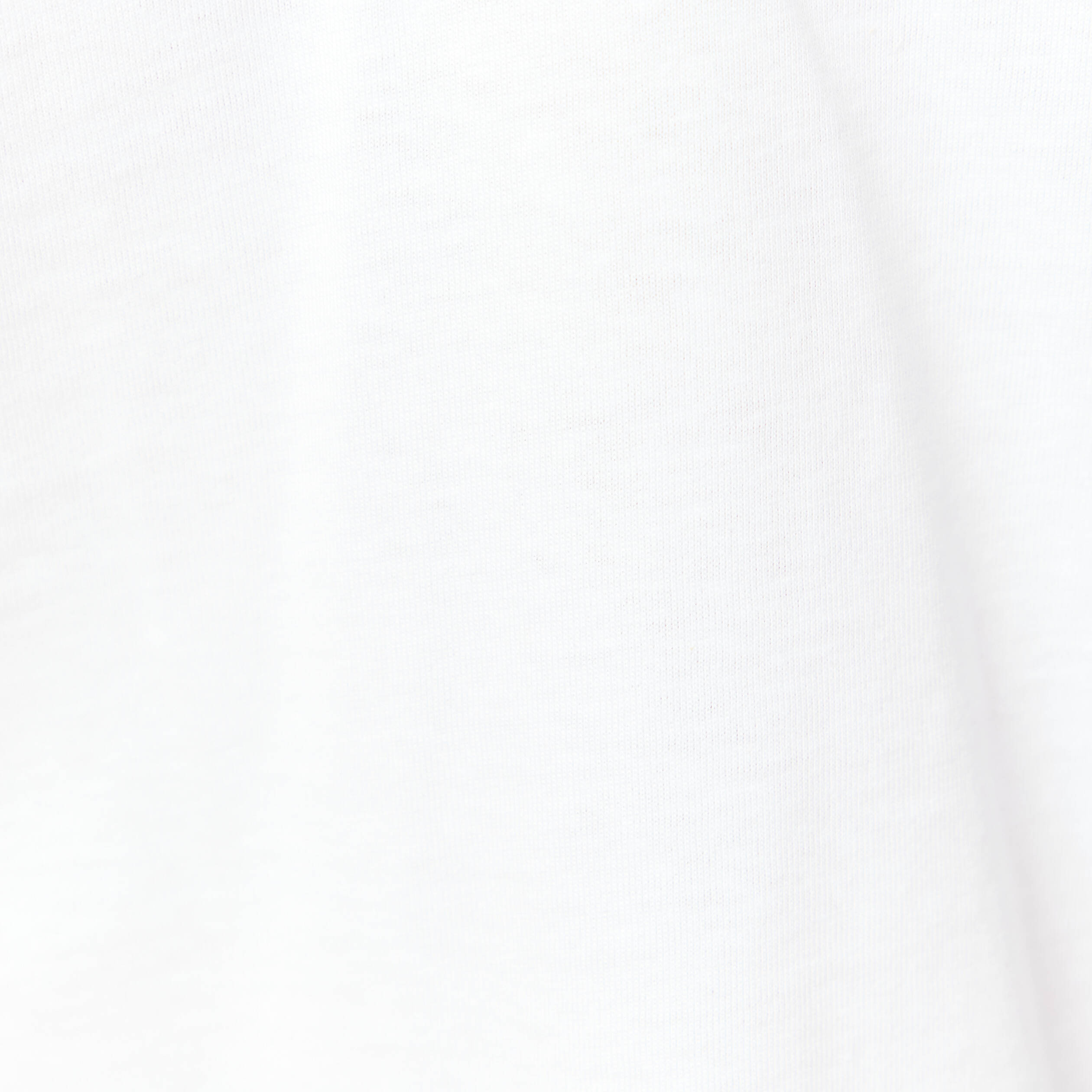 T-shirt polo droit court en coton blanc femme