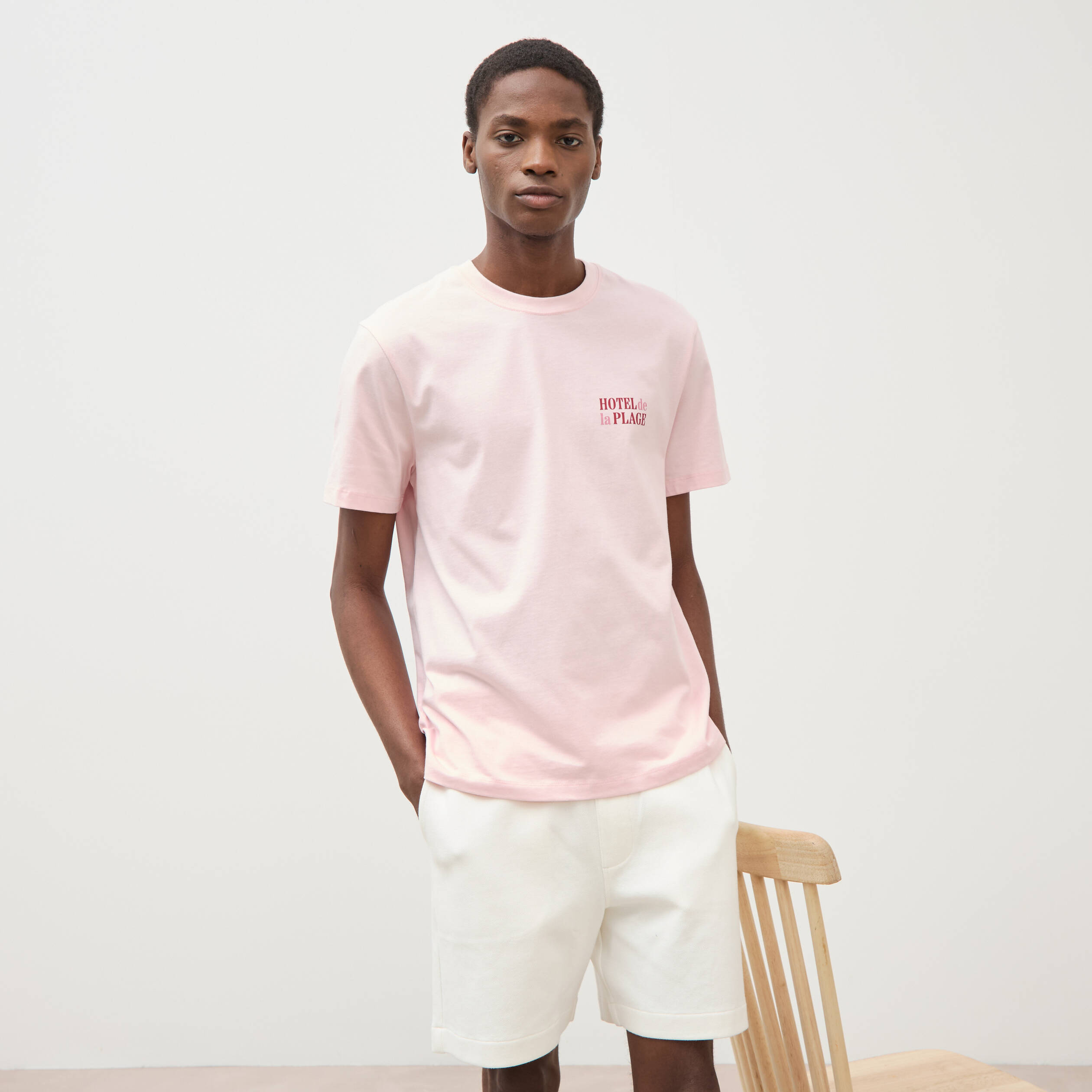 Short jogpant ecru homme