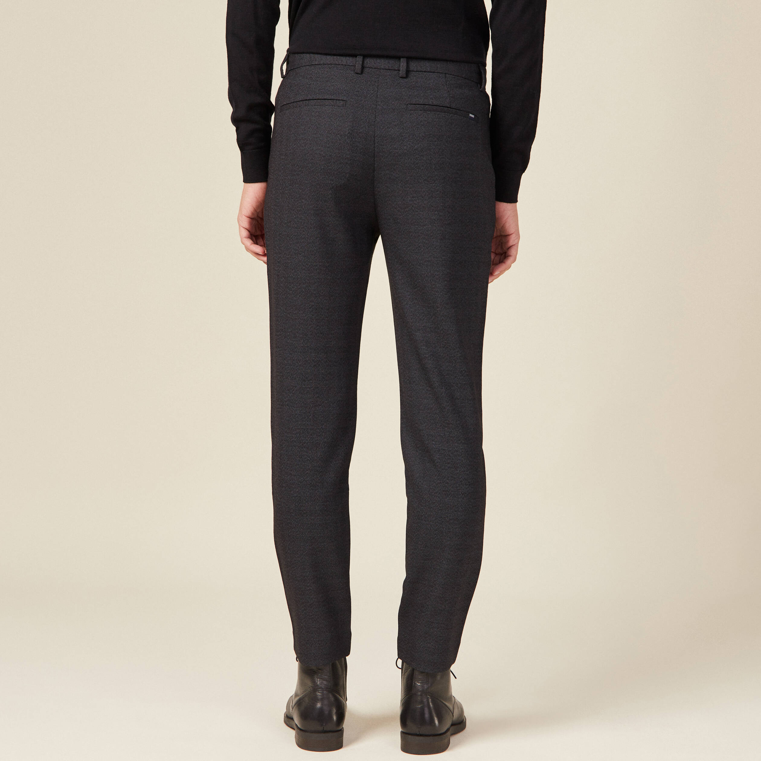 Pantalon chino tapered noir homme