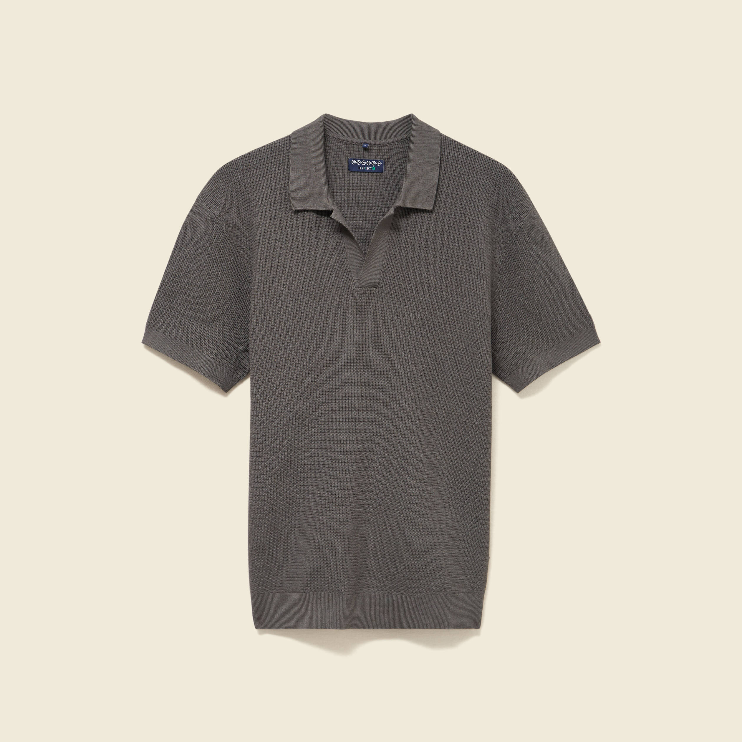 Polo cintr&eacute; manches courtes vert fonc&eacute; homme