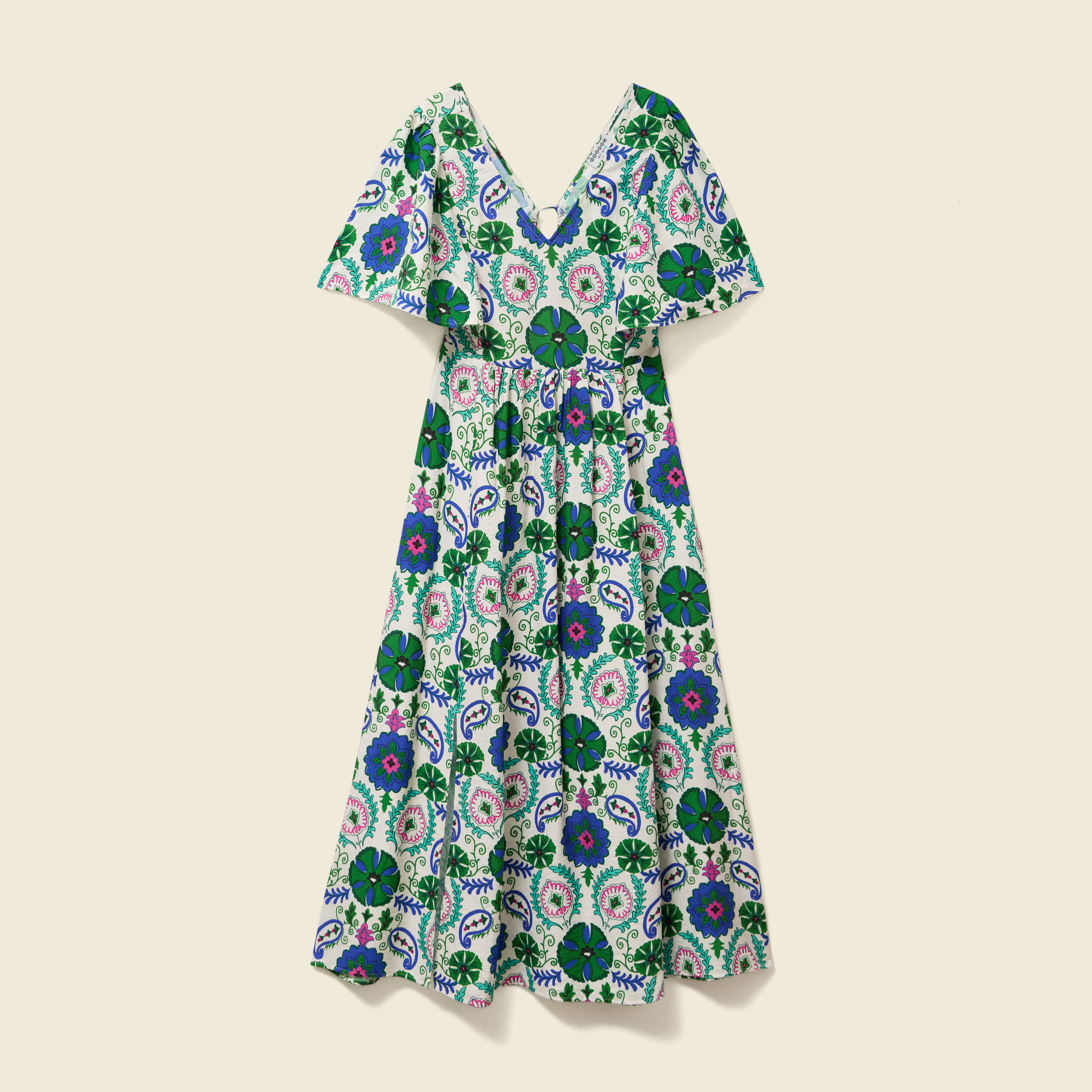 robe col v manches courtes blanc femme Robe col V manches courtes blanc femme