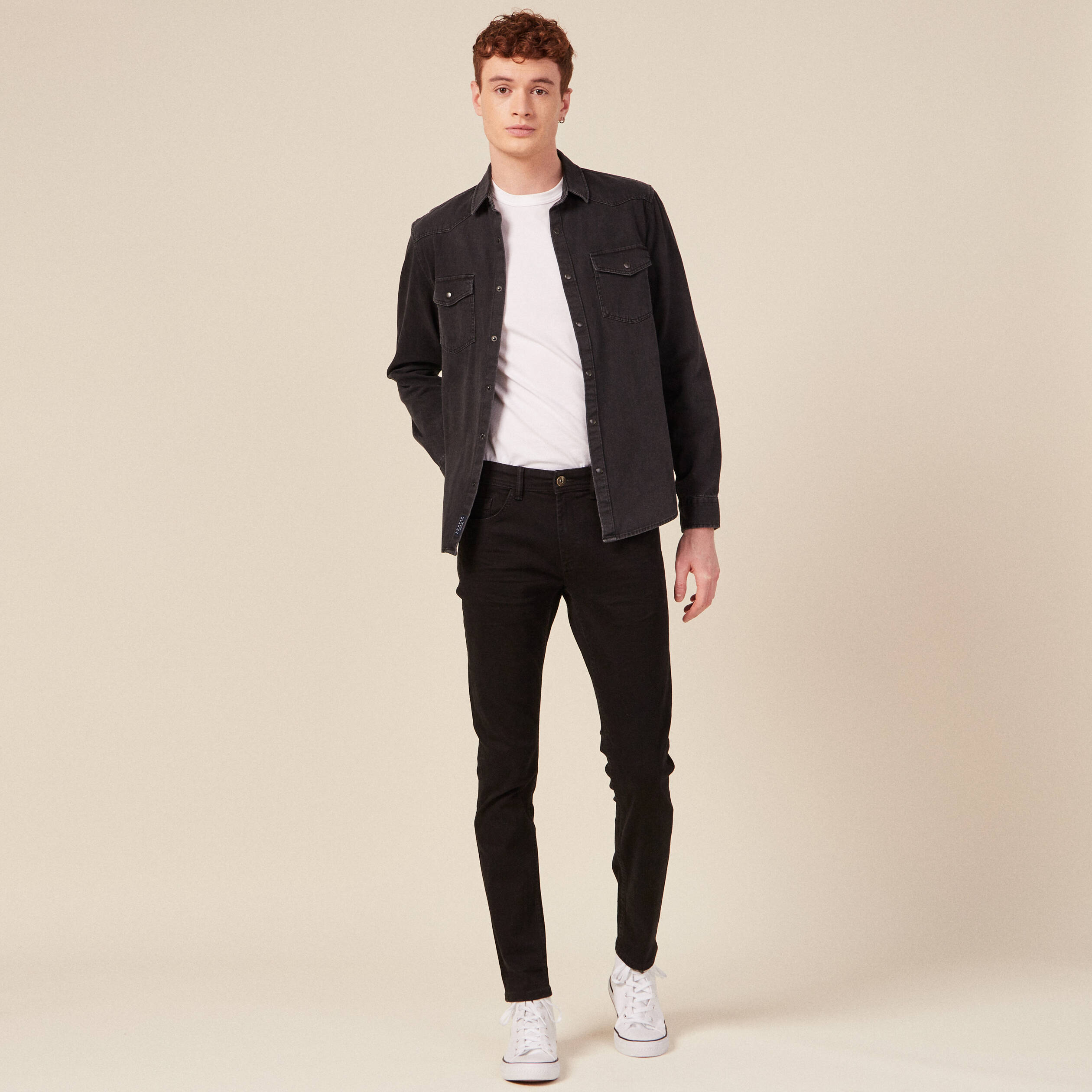 jeans slim eco responsable denim noir homme Jeans slim éco-responsable denim noir homme