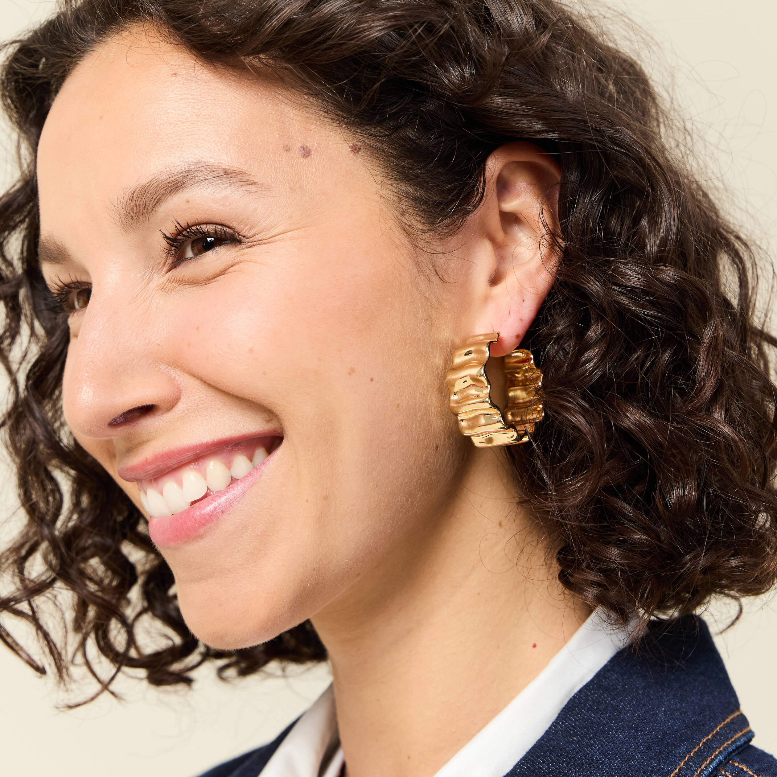 Boucles d'oreilles couleur or femme