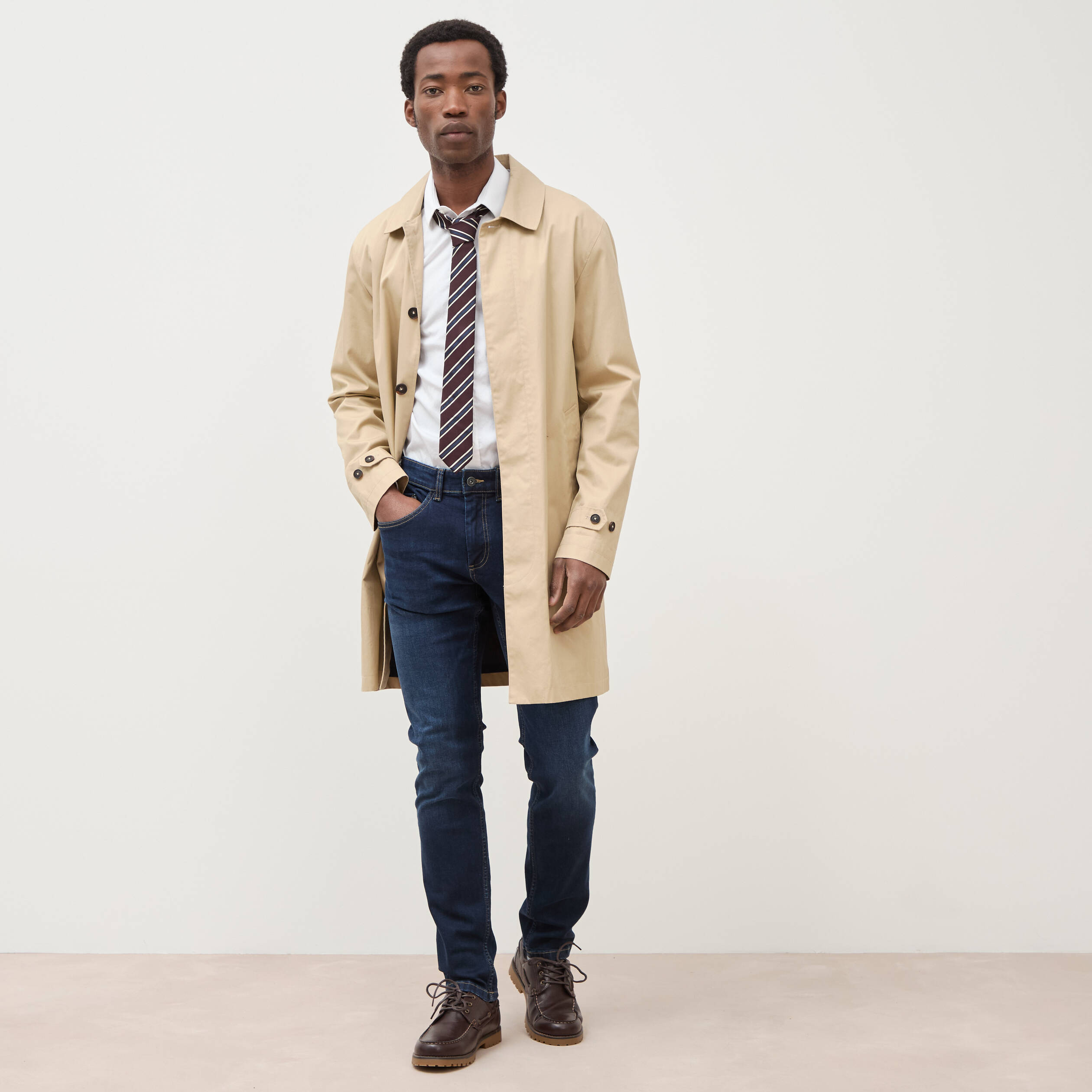 Jeans slim denim brut homme