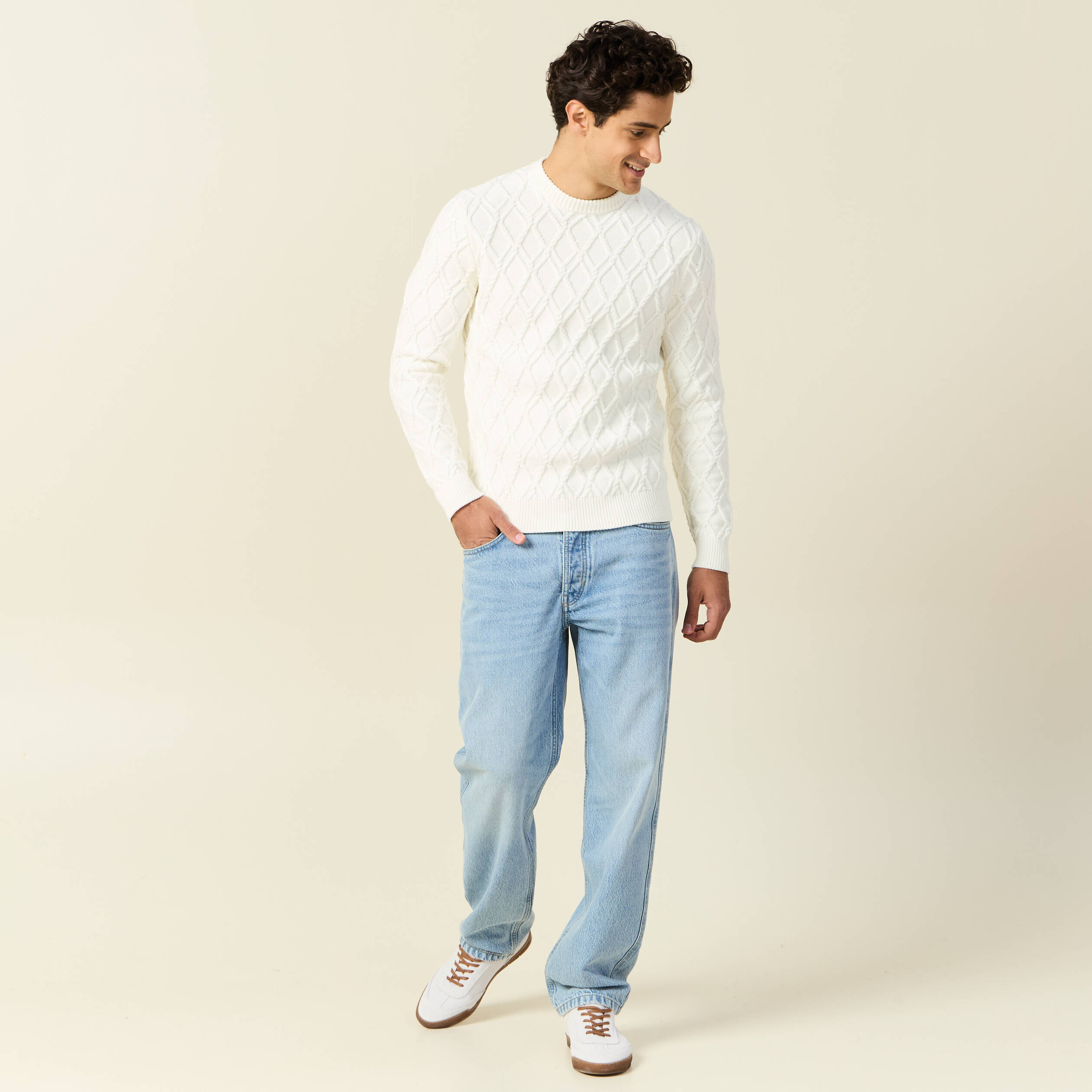 pull manches longues blanc homme Pull manches longues blanc homme