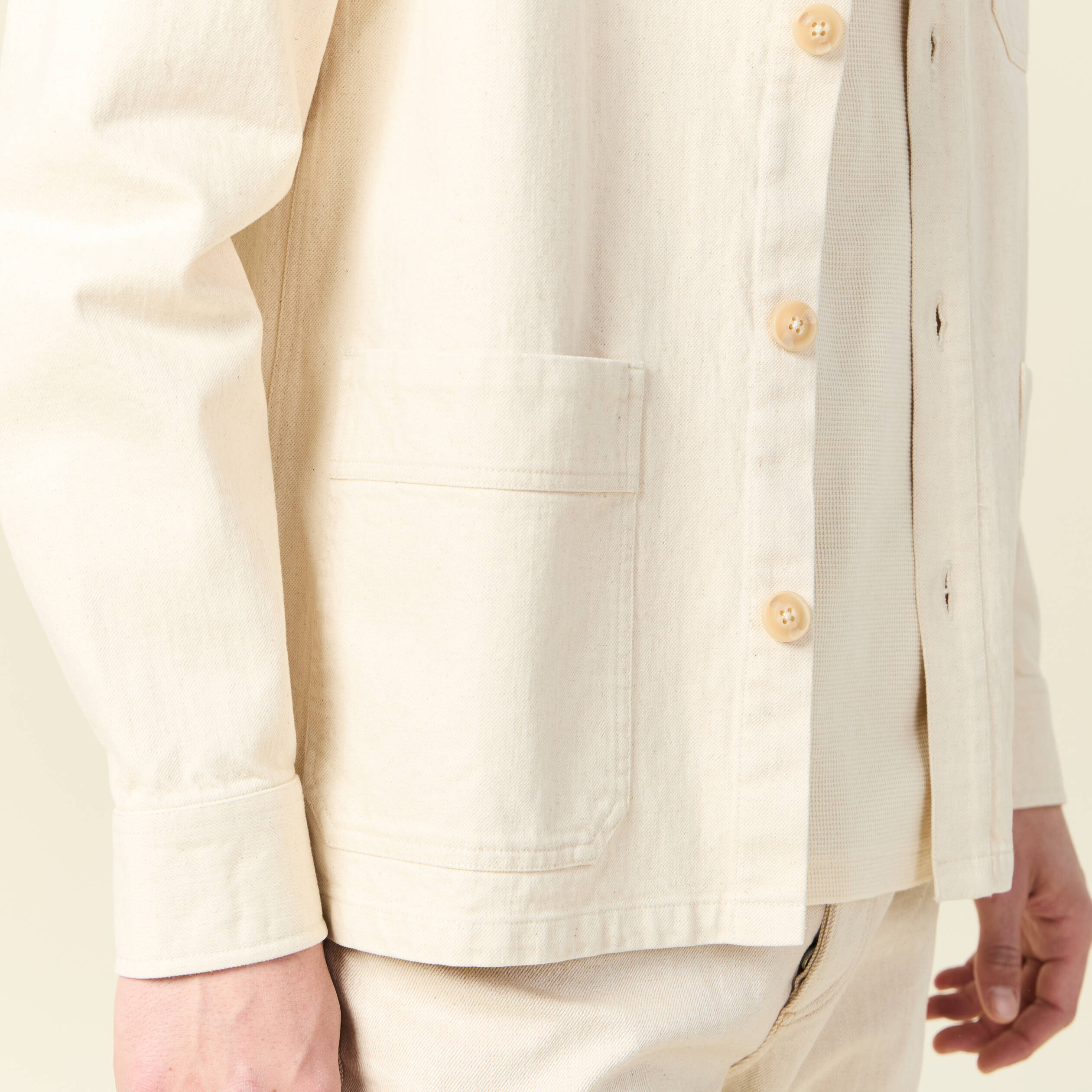 Surchemise oversize ecru homme