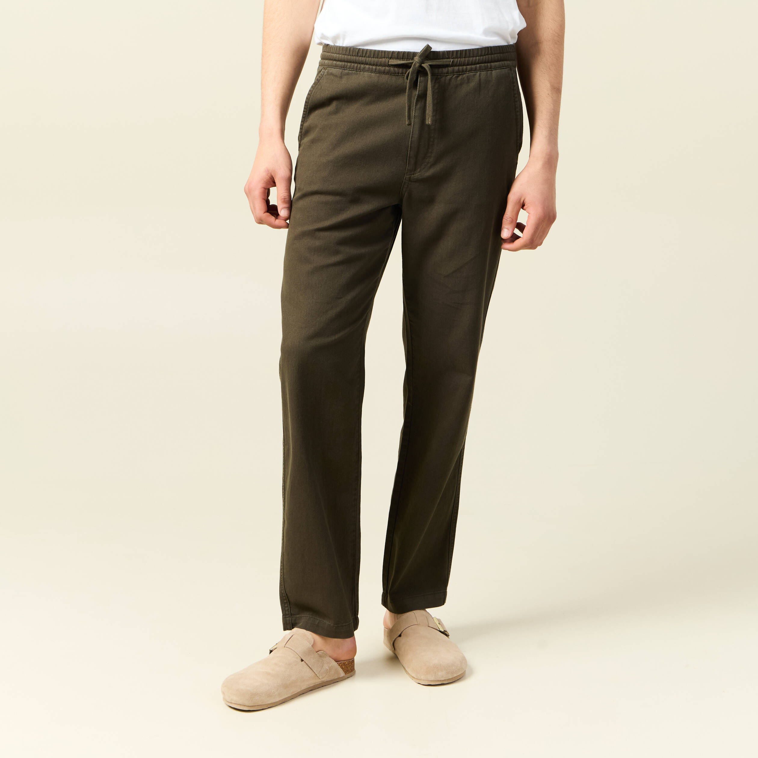 pantalon chino vert kaki homme Pantalon chino vert kaki homme