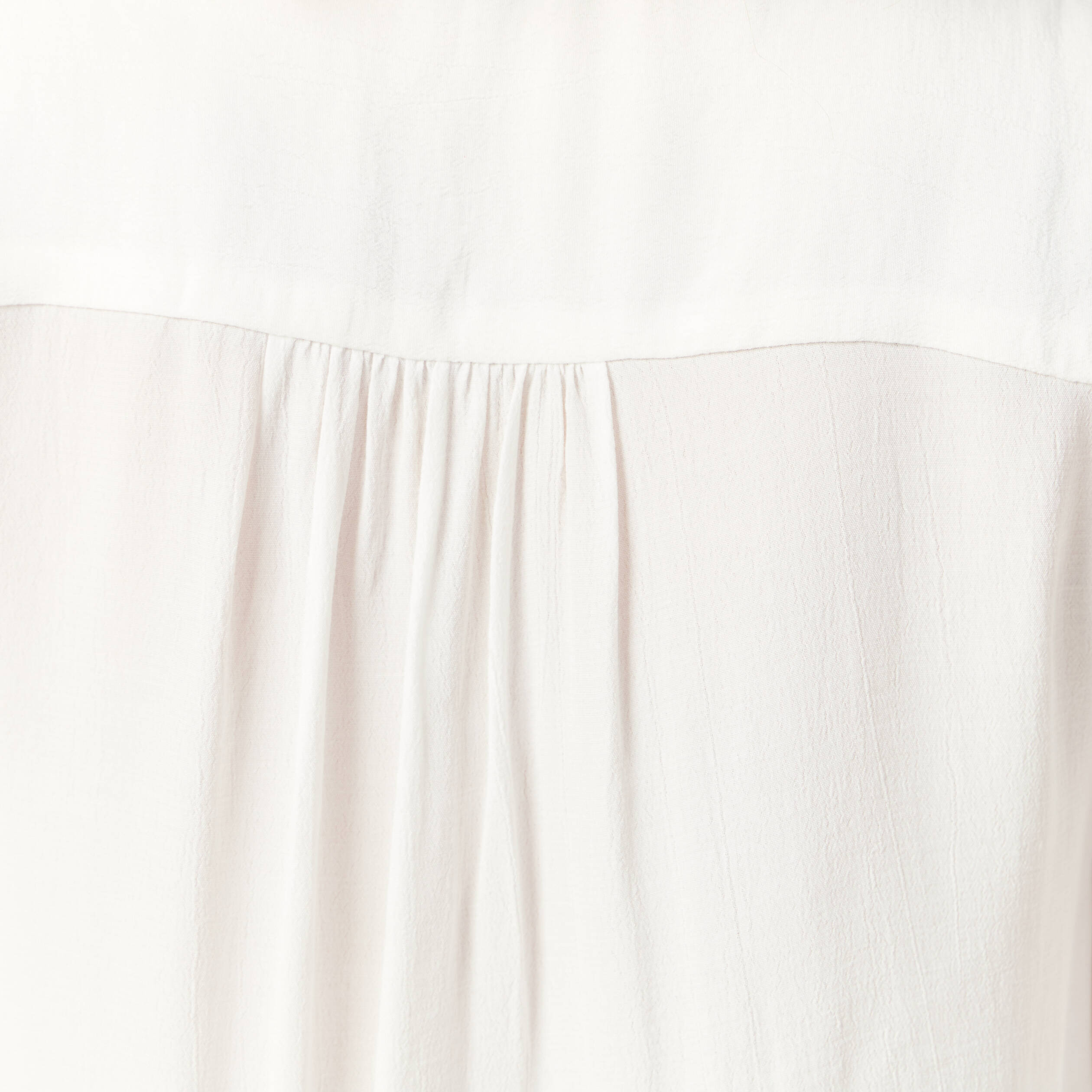 Chemise manches longues fluide ecru femme