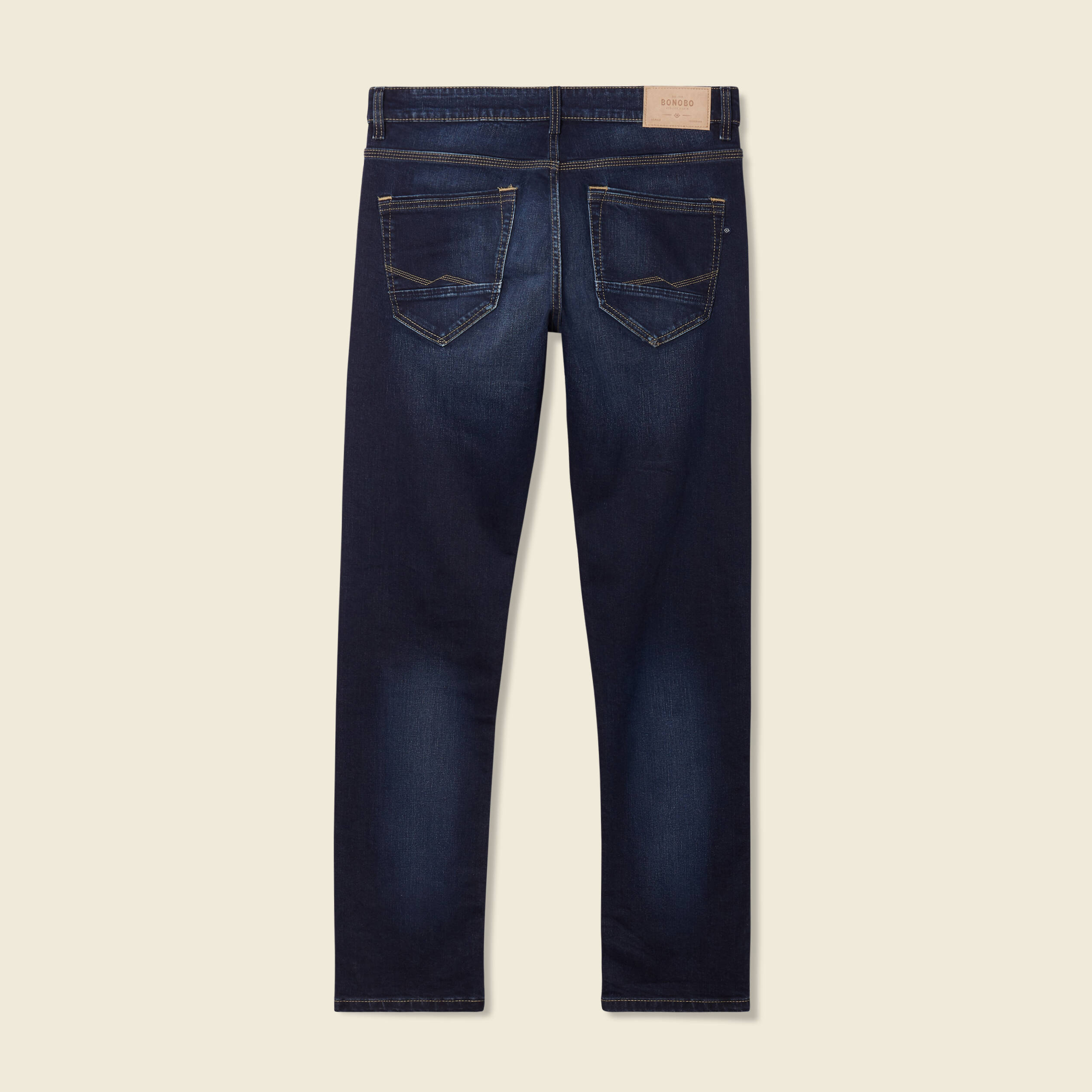 Jeans straight longueur 32 denim brut homme
