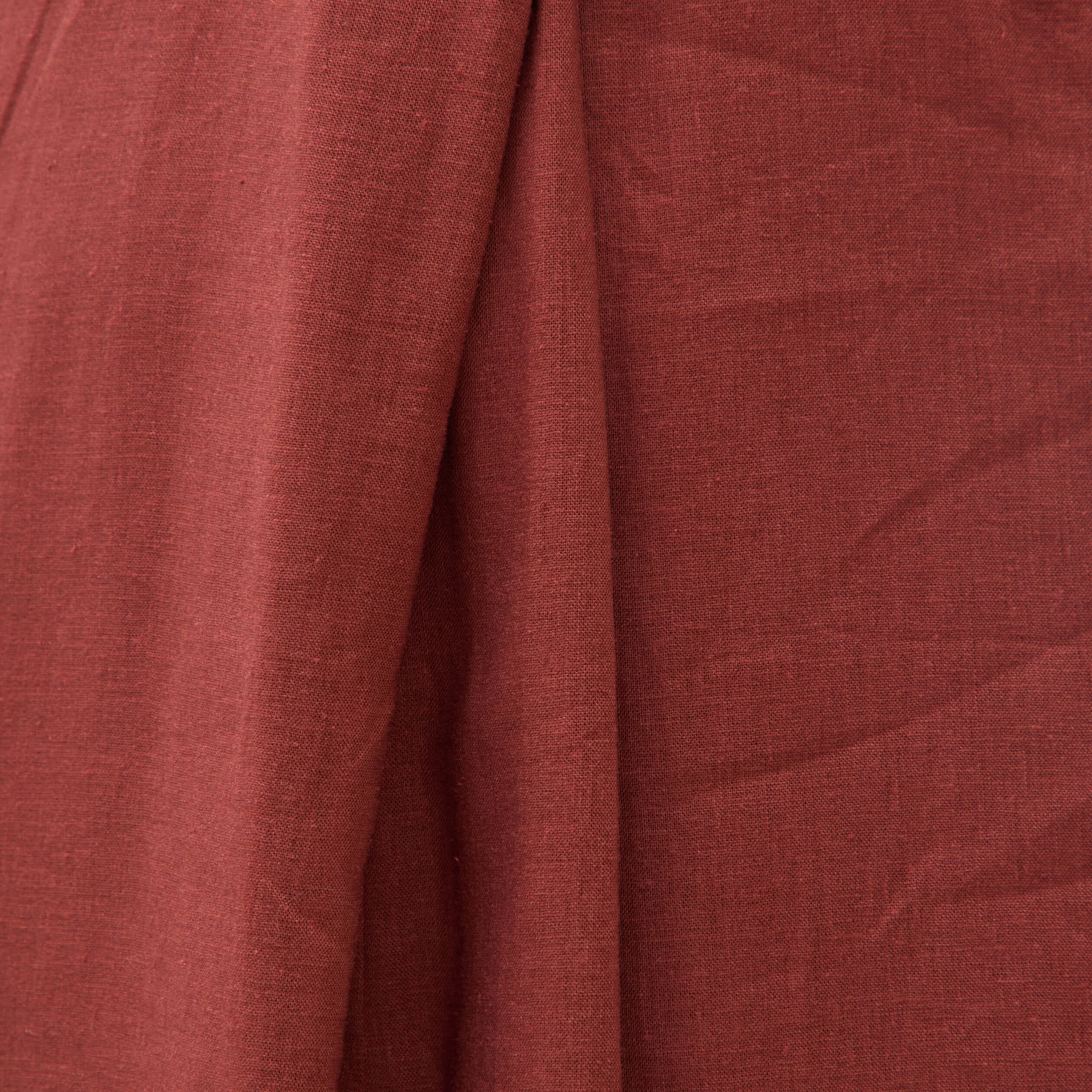 Robe sans manches col v marron cognac femme