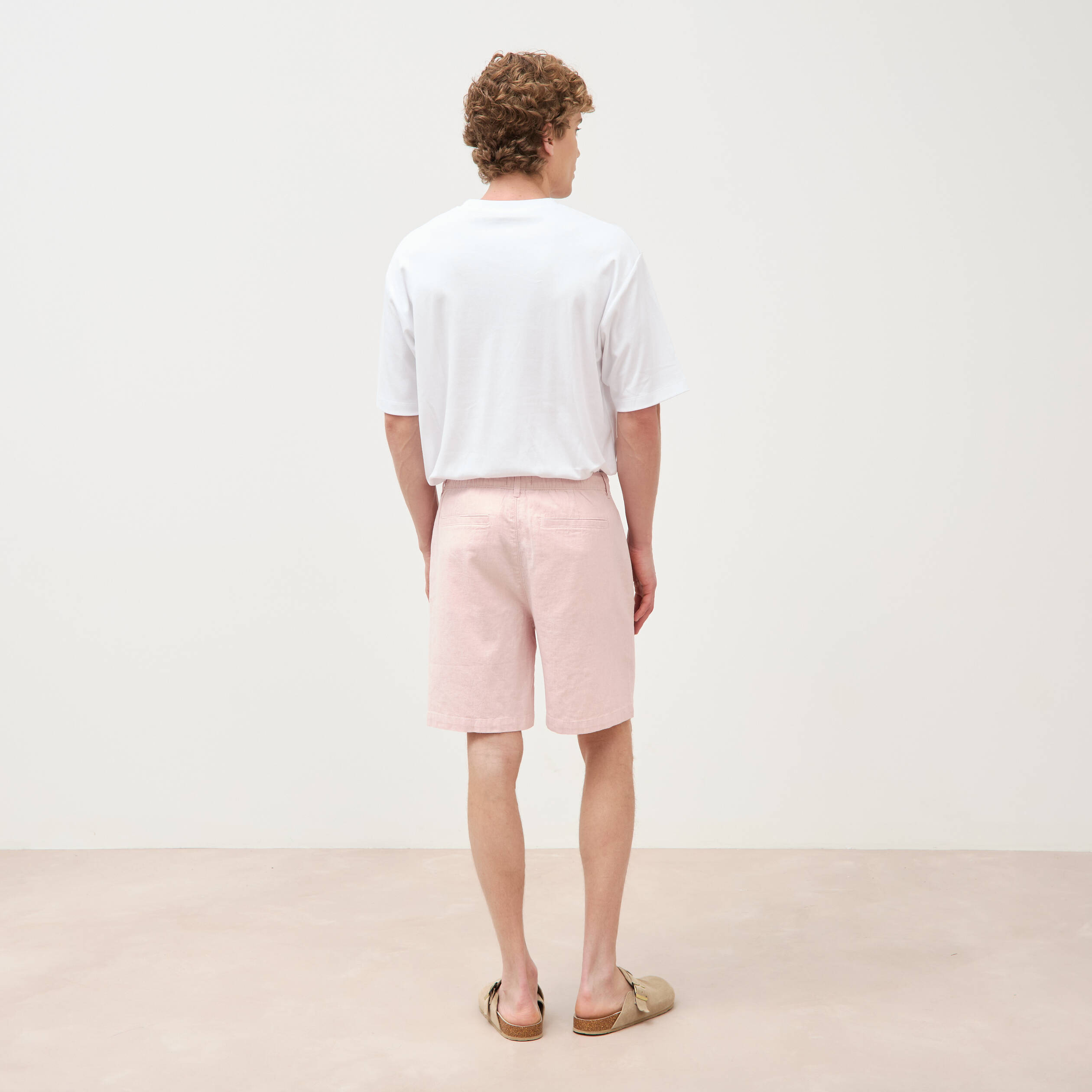 Bermuda rose pastel homme