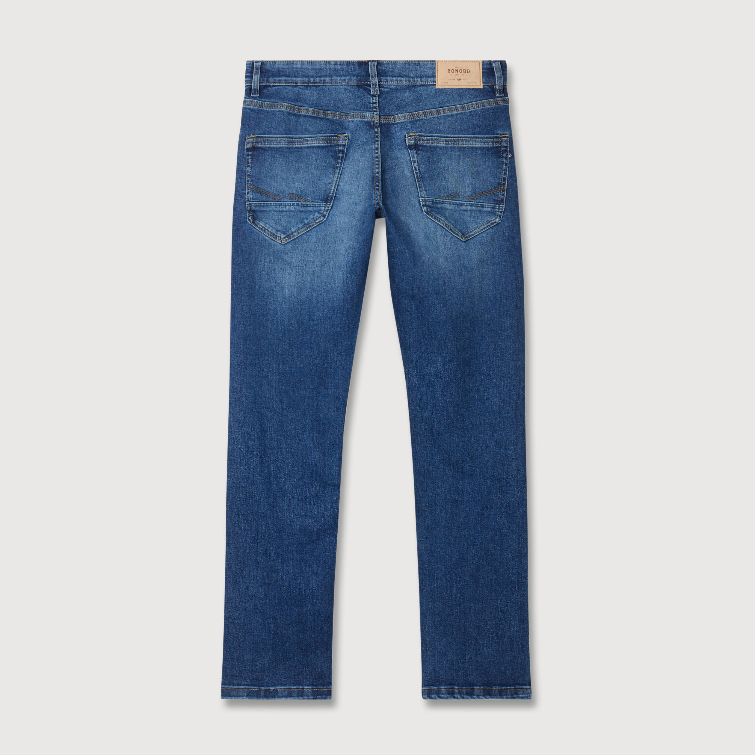 Jeans straight longueur 32 denim stone homme