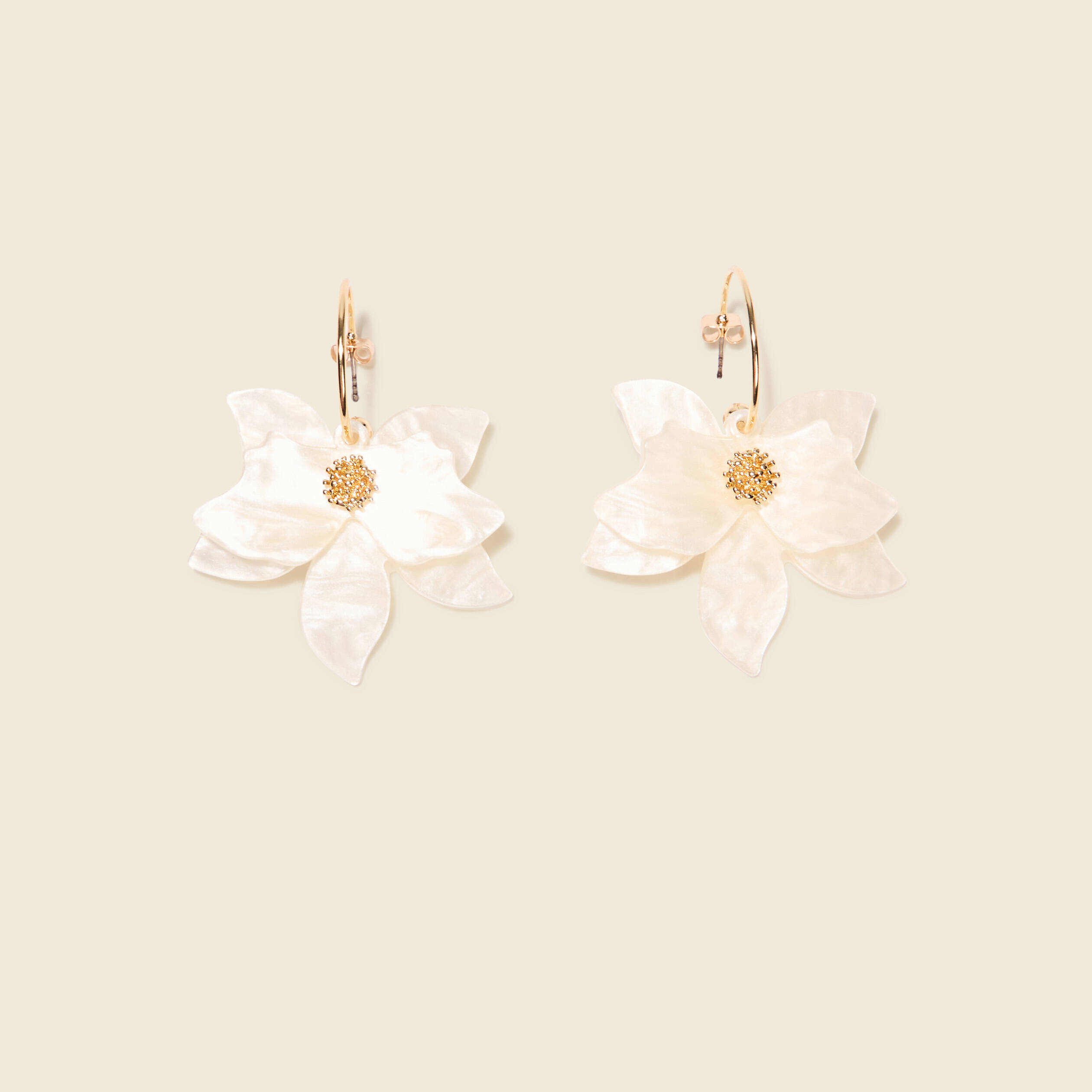 boucles doreilles pendantes creme femme Boucles d'oreilles pendantes creme femme