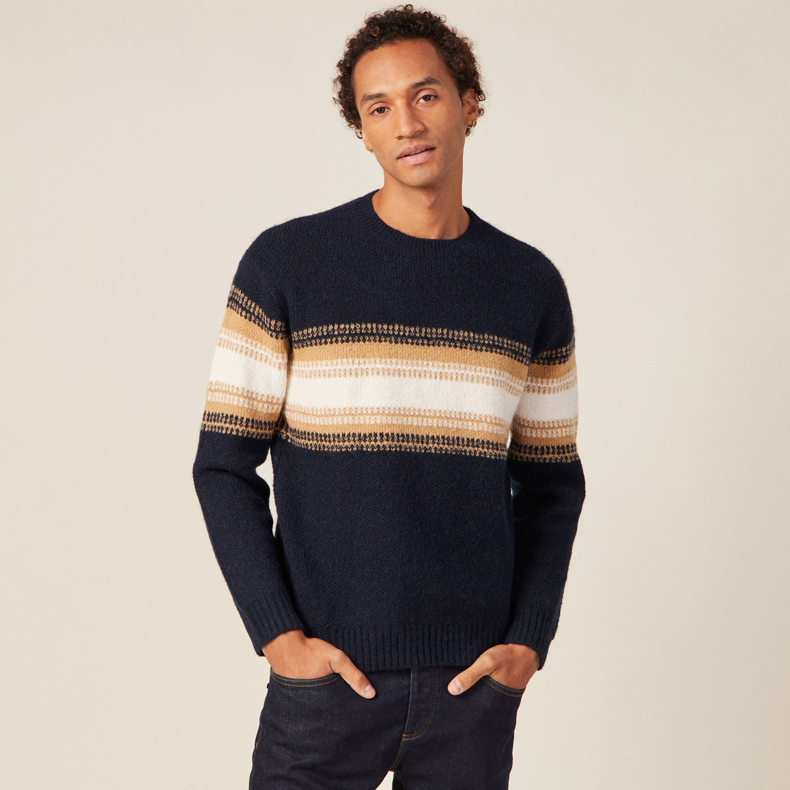 T-shirt GANT Manches Longues Col Rond - Bleu Marine - Taille L - Homme (légers Défauts)