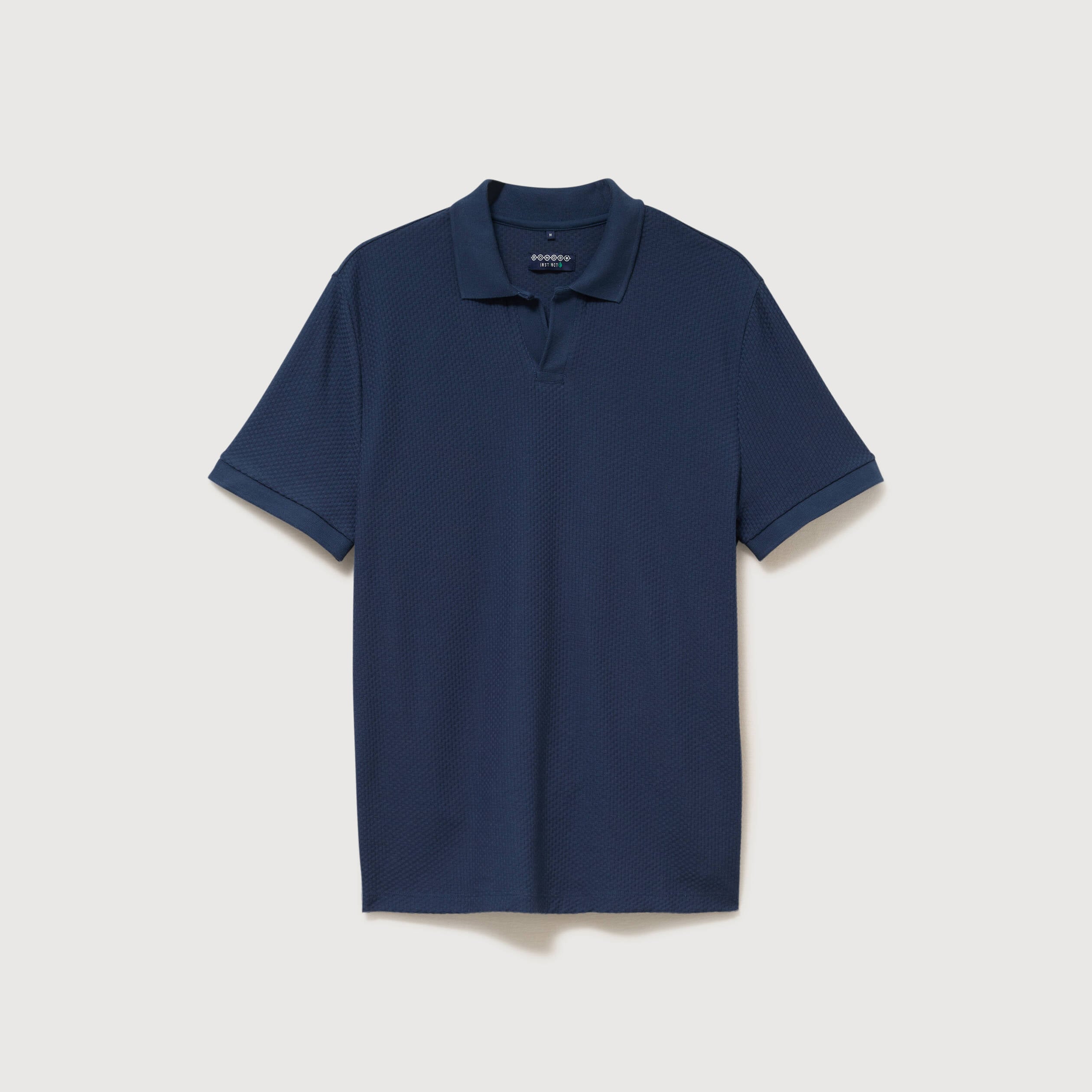 Polo manches coude bleu fonc&eacute; homme