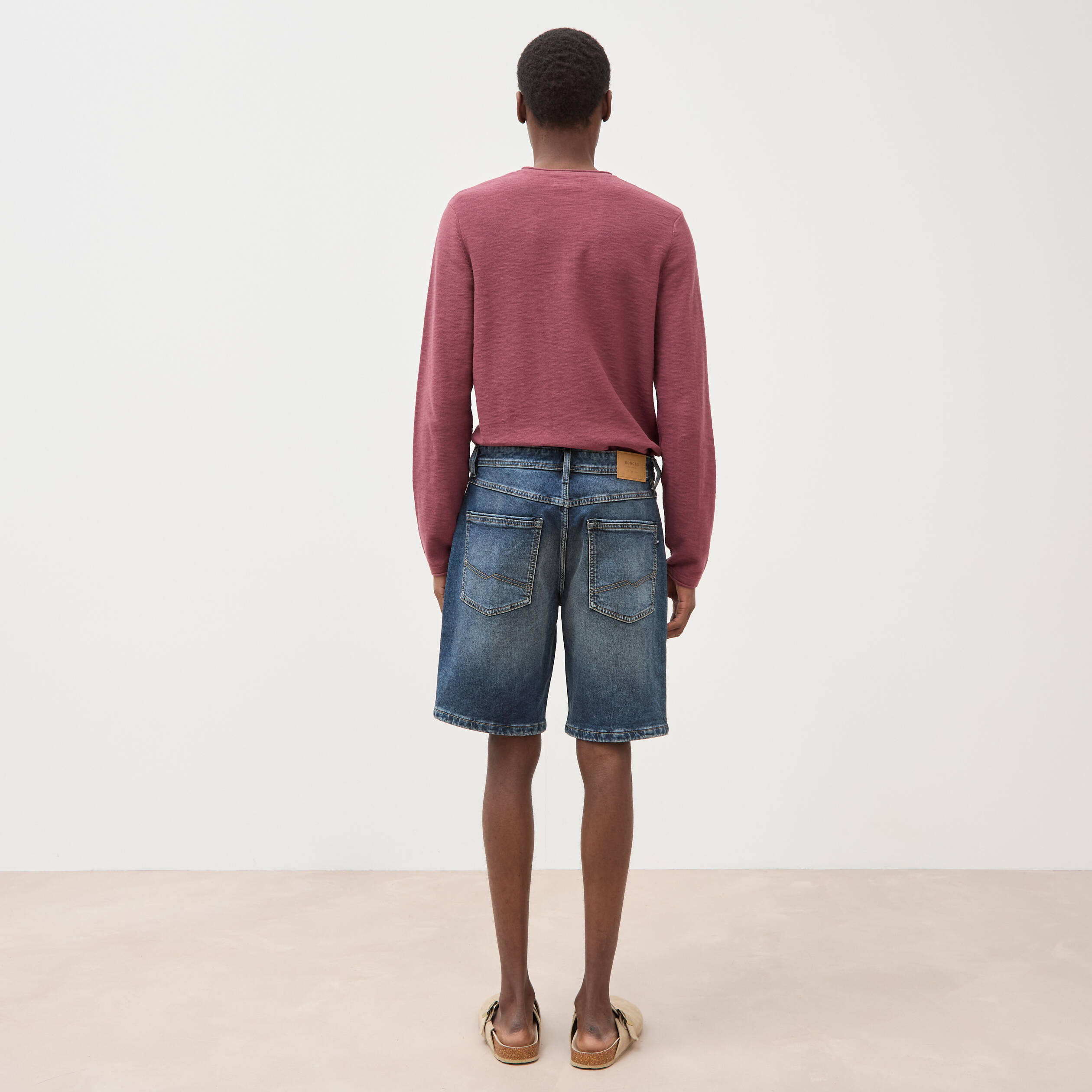Bermuda en jeans denim brut homme