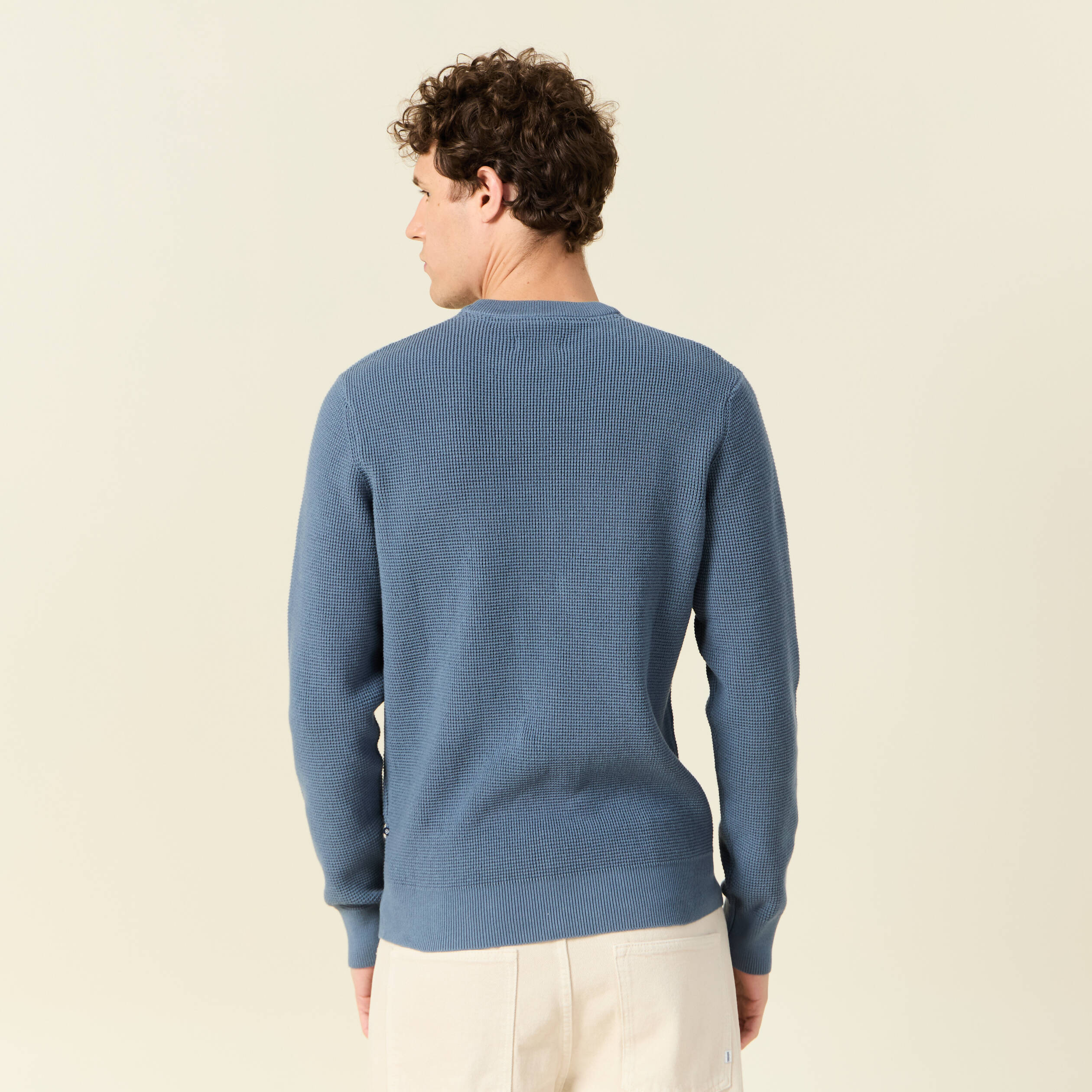 Pull Col Rond Homme Hiver - Chaud, Coupe Slim Fit, Manches Longues - Basique Décontracté