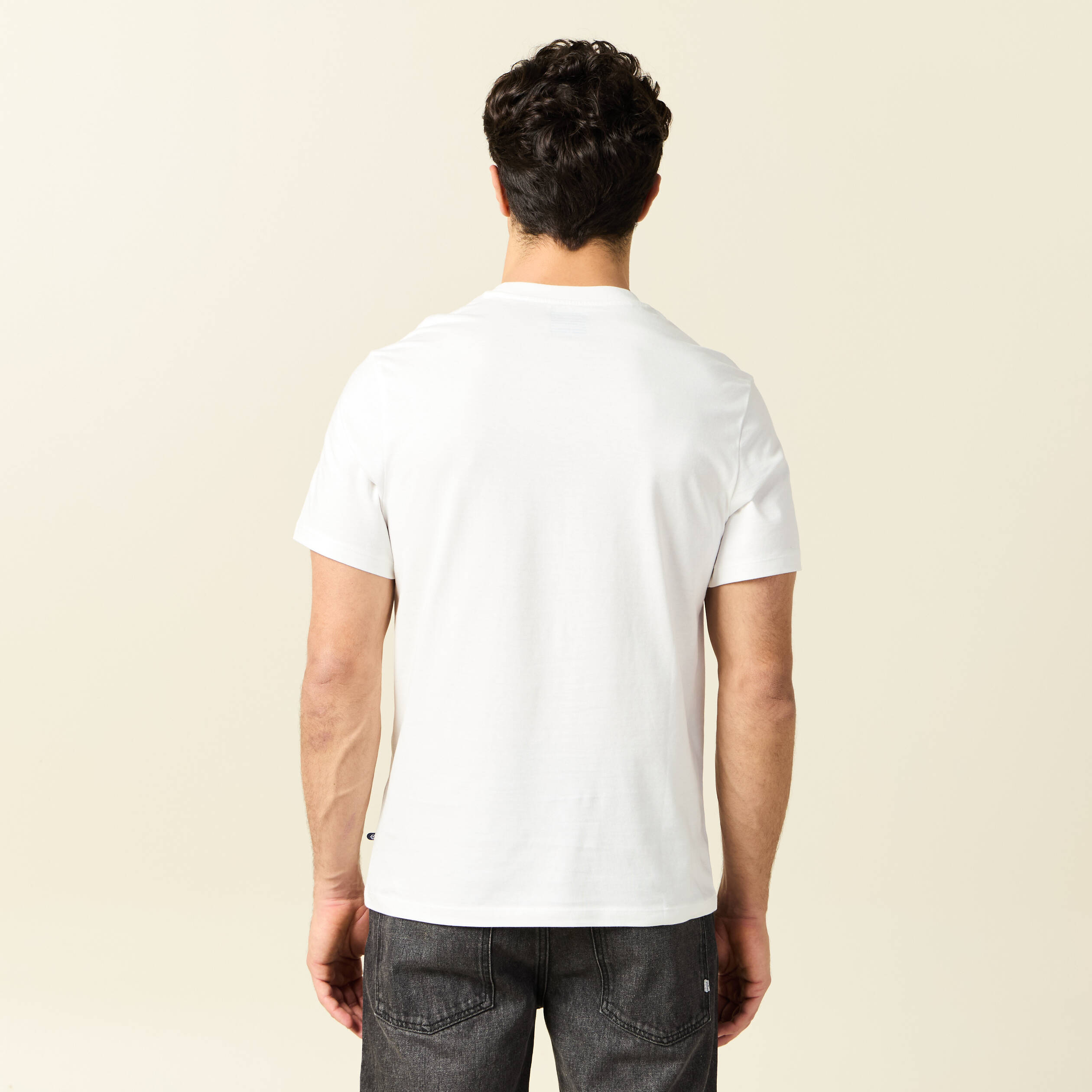 T-shirt manches courtes ecru homme