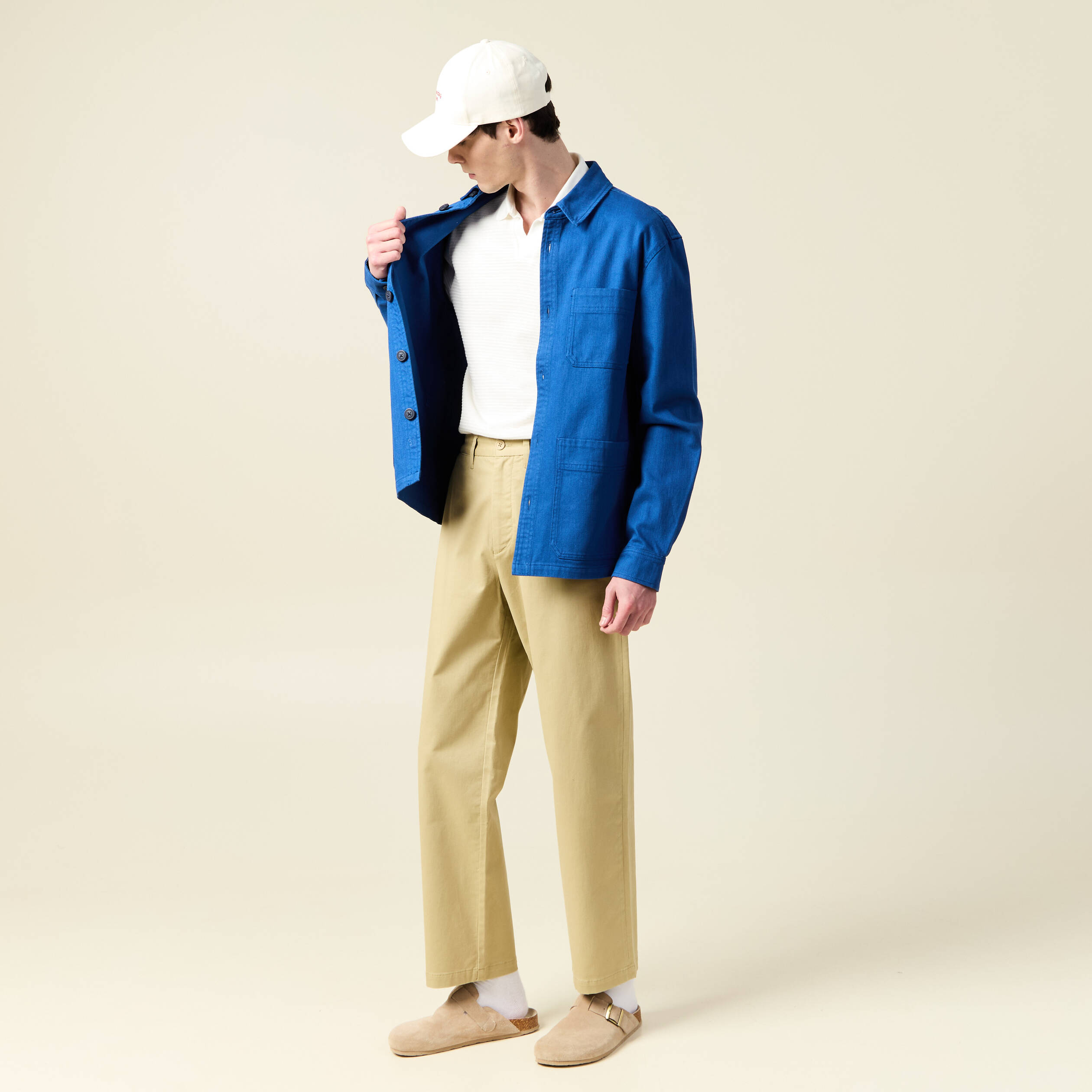 Surchemise oversize bleu roi homme