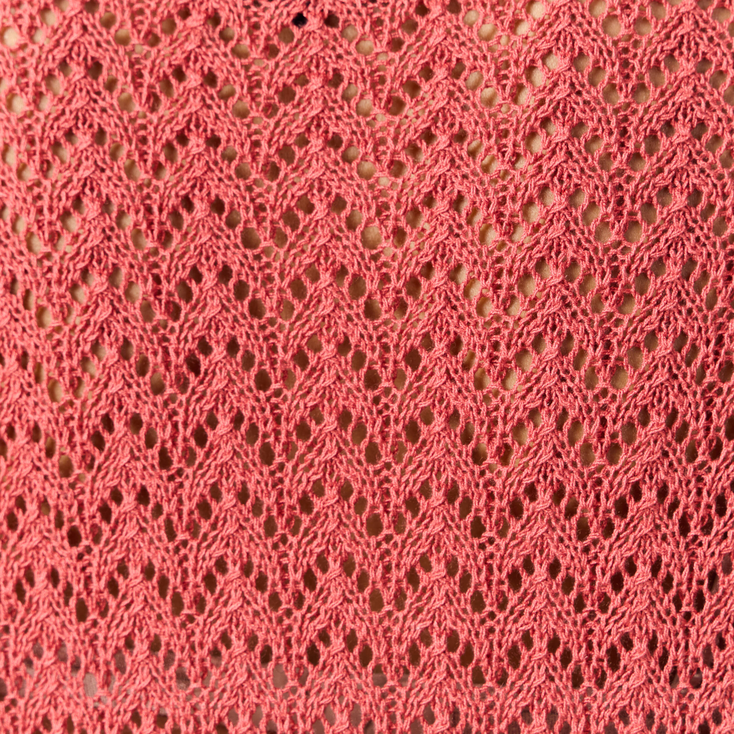 pull manches 34 ajoure vieux rose femme Pull manches 3/4 ajouré vieux rose femme