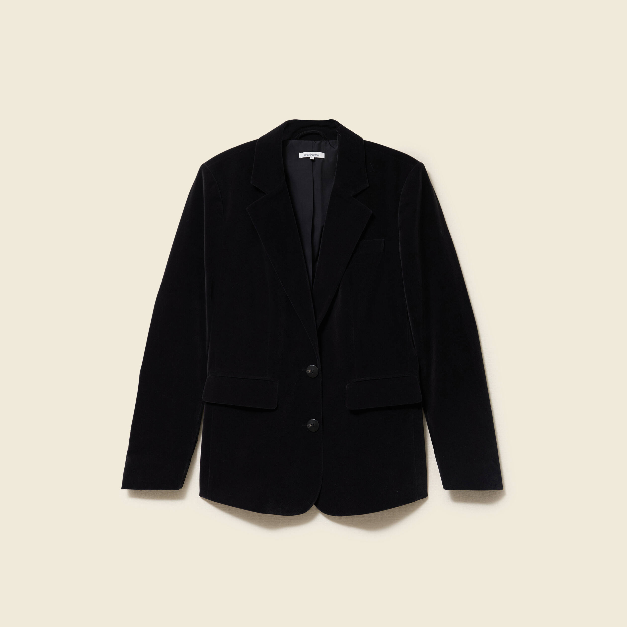 Veste blazer velours noir femme