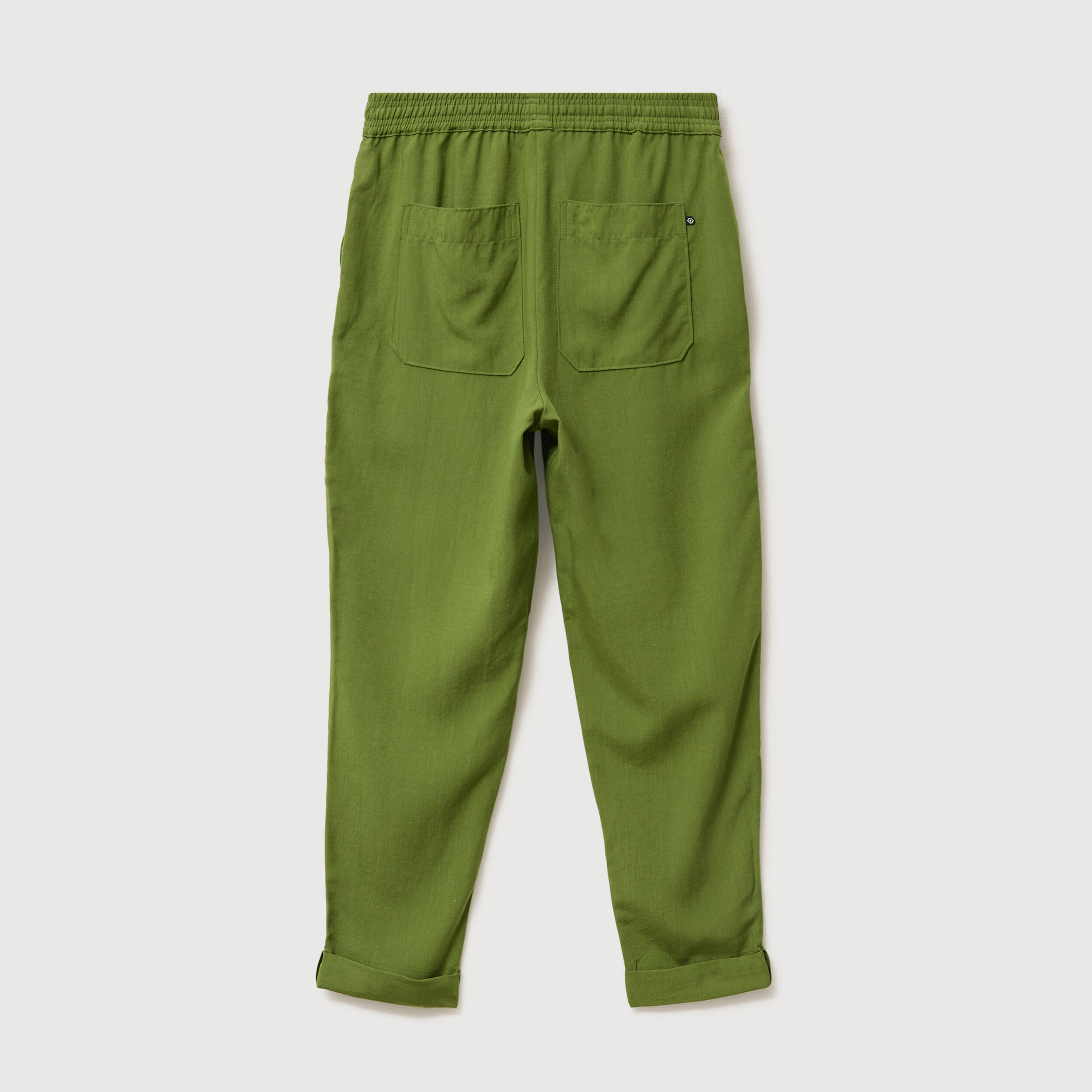 Pantalon taille standard vert olive femme