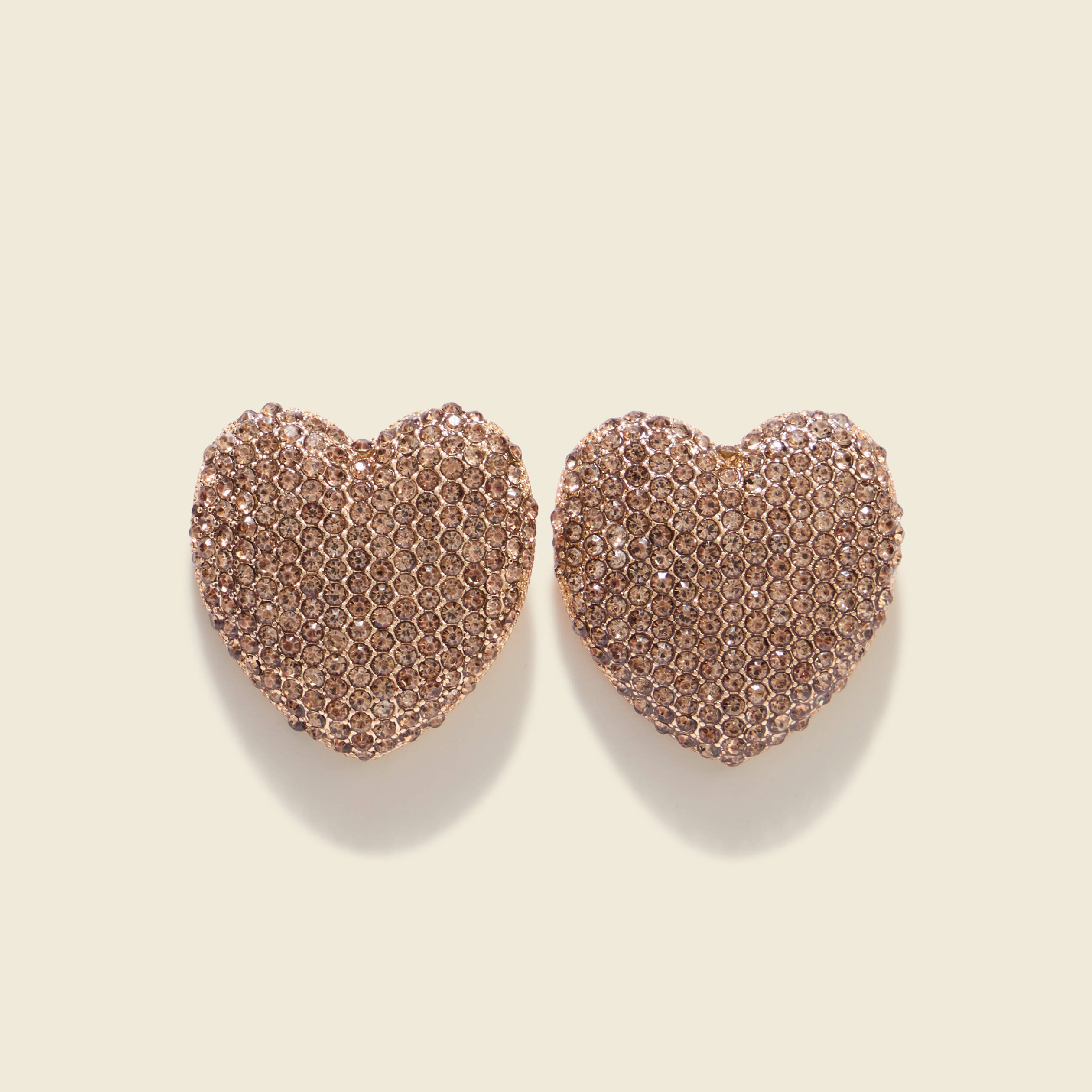 Boucles d'oreilles avec strass vieux rose femme