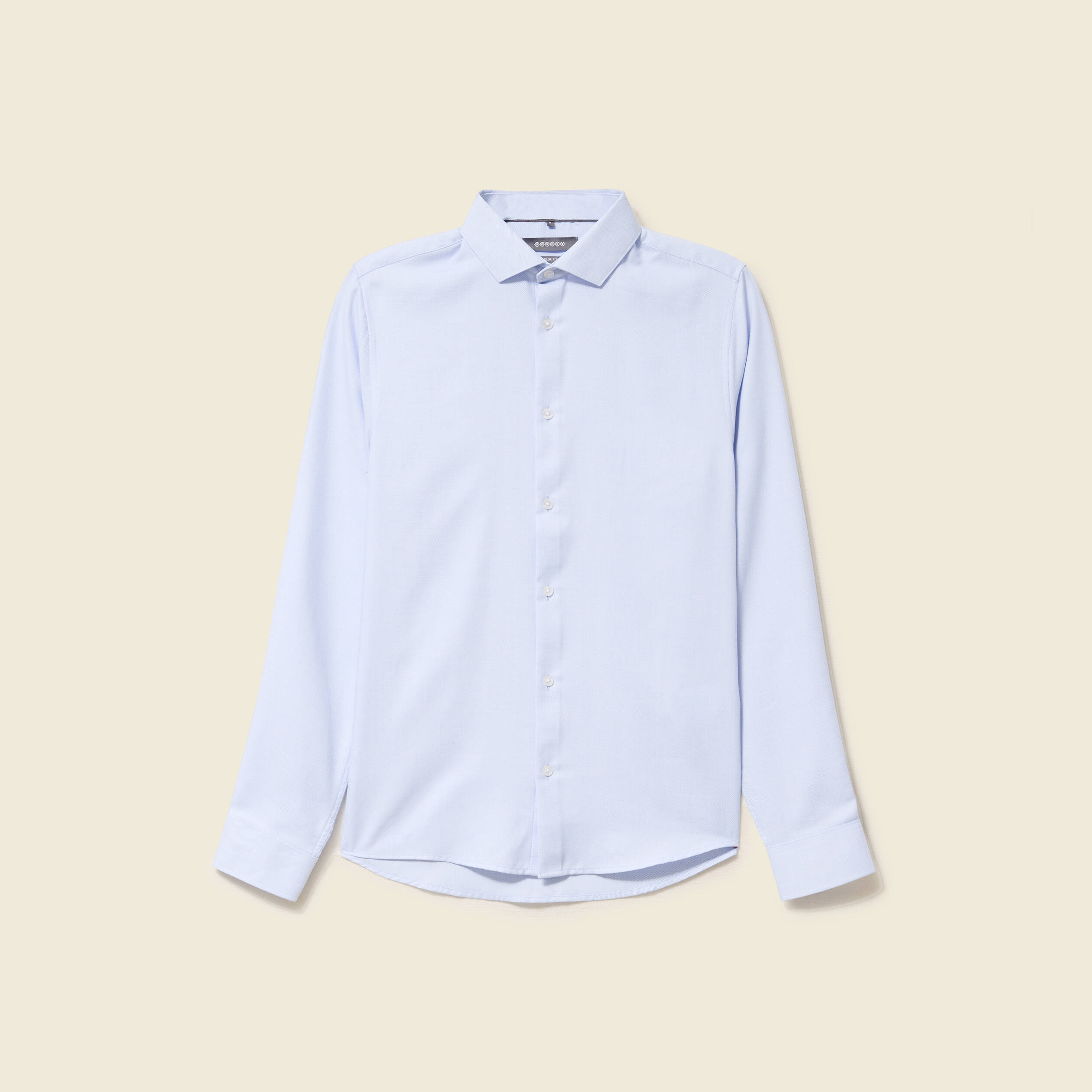 Chemise classique popeline homme manches longues à personnaliser Bleu ciel 16040-BALT-01