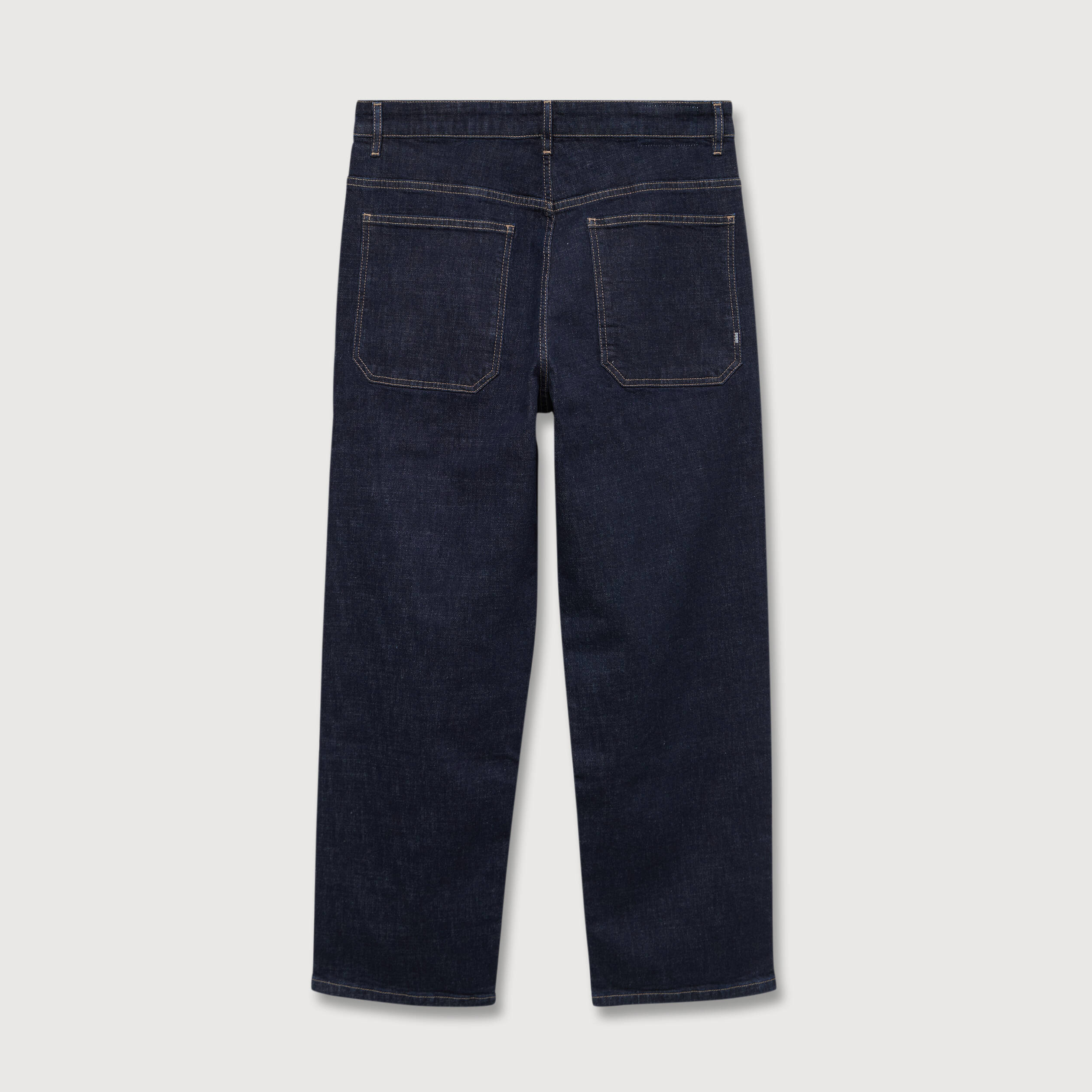 Jeans loose longueur 32 en coton denim brut clean homme
