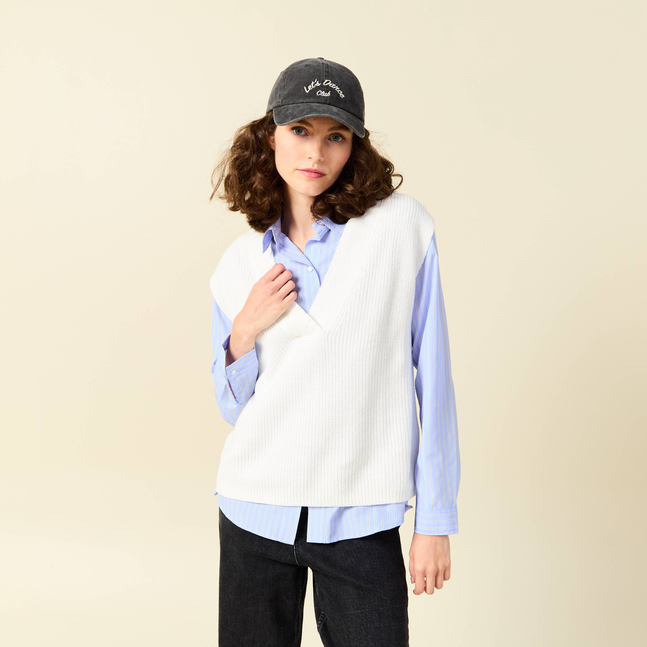 Pull éco-responsable ecru femme
