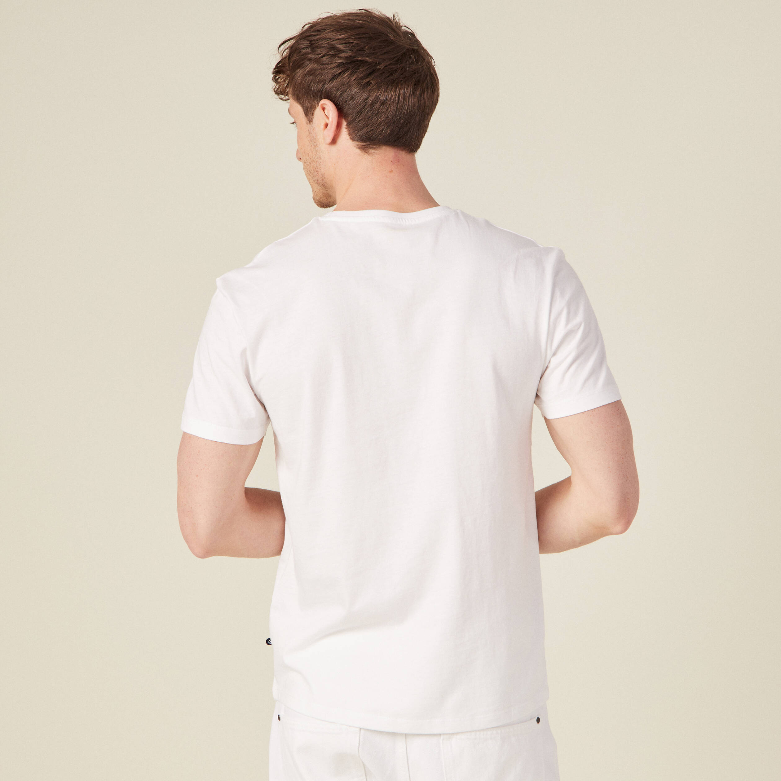 T-shirt manches courtes ecru homme