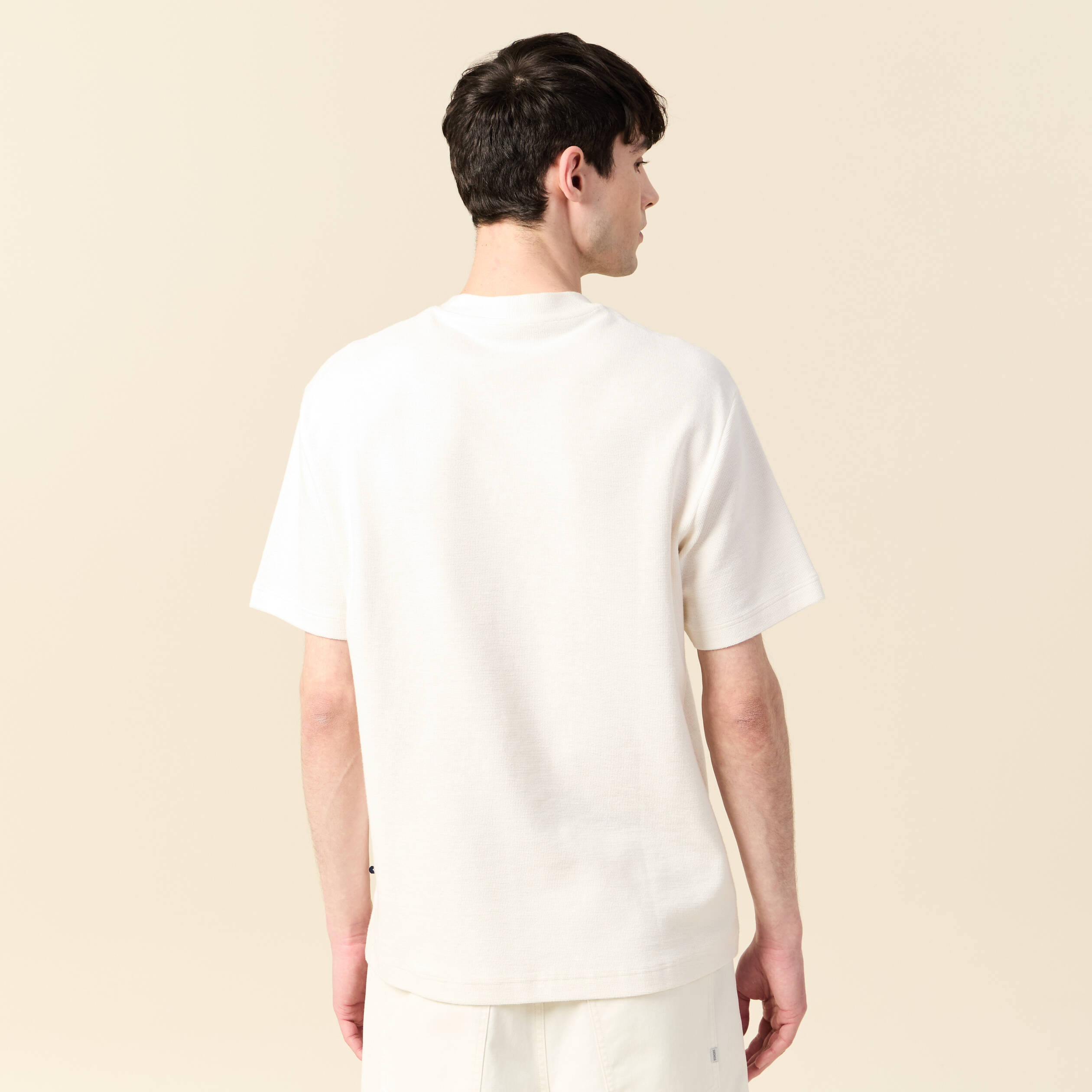 T-shirt manches courtes ecru homme