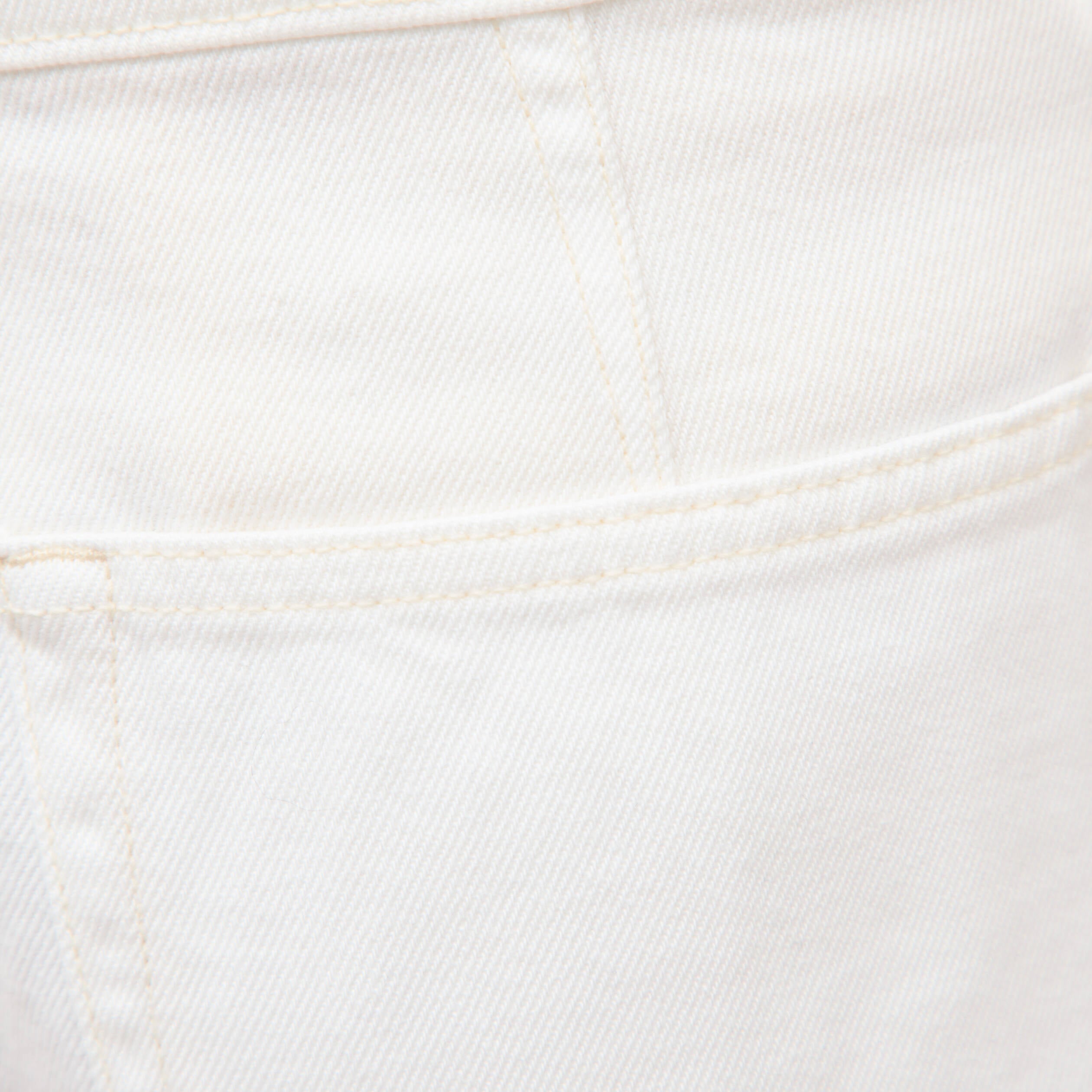 Jeans barrel taille haute 7/8&egrave;me denim blanc femme