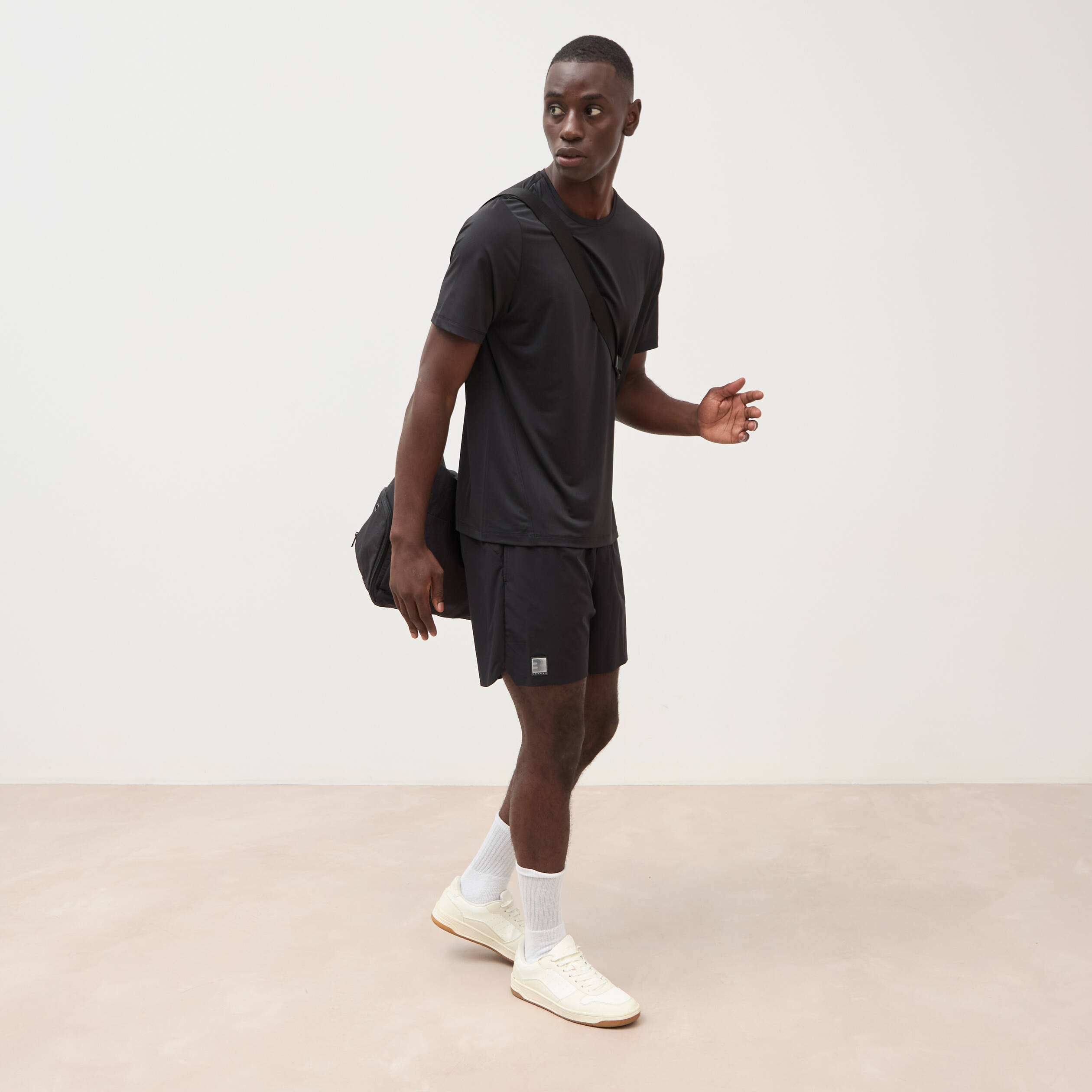 Short doubl&eacute; noir homme